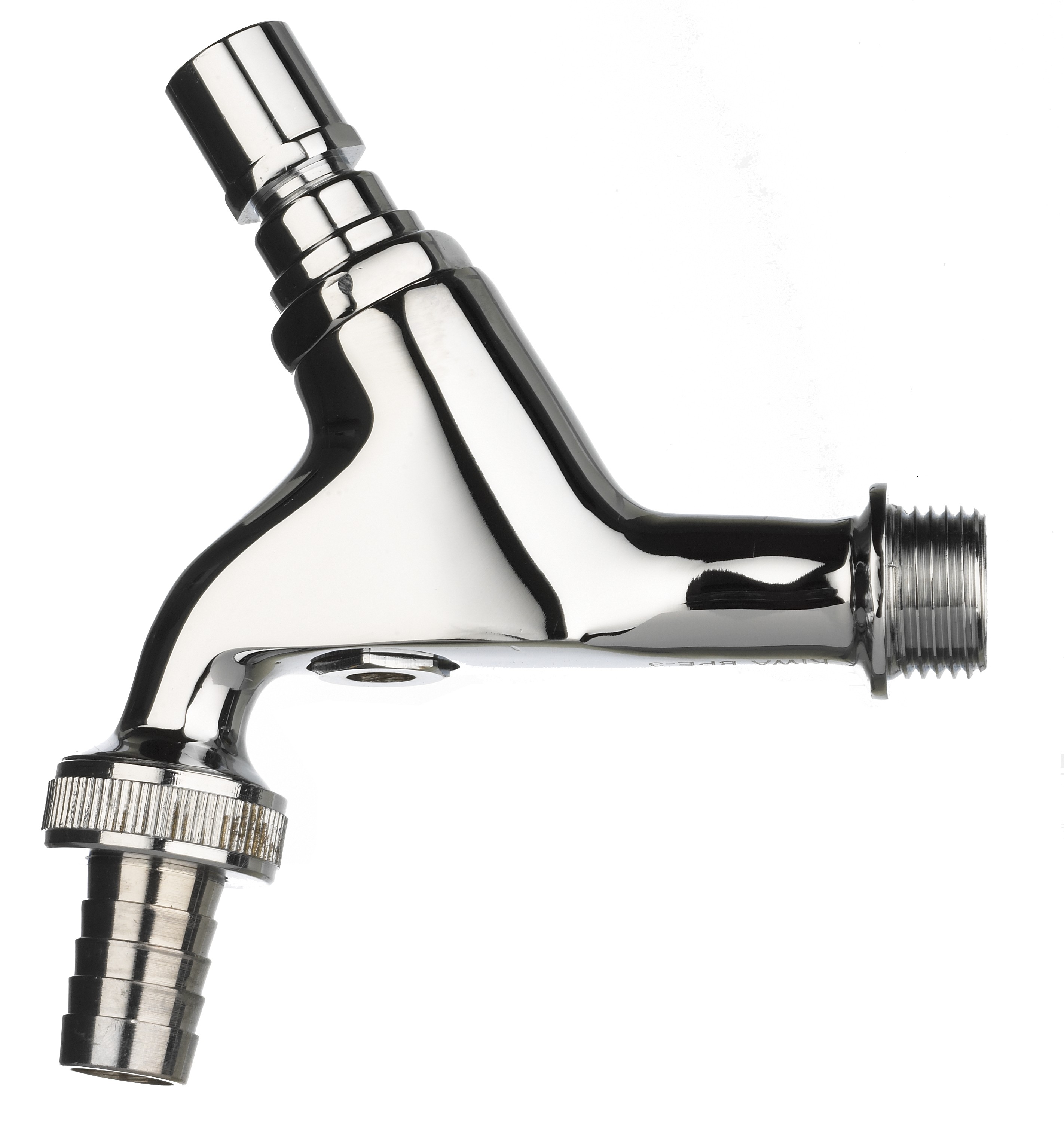 BPE chroom beluchterkraan 1/2 met slangkoppeling bovendeel sleutel 70546