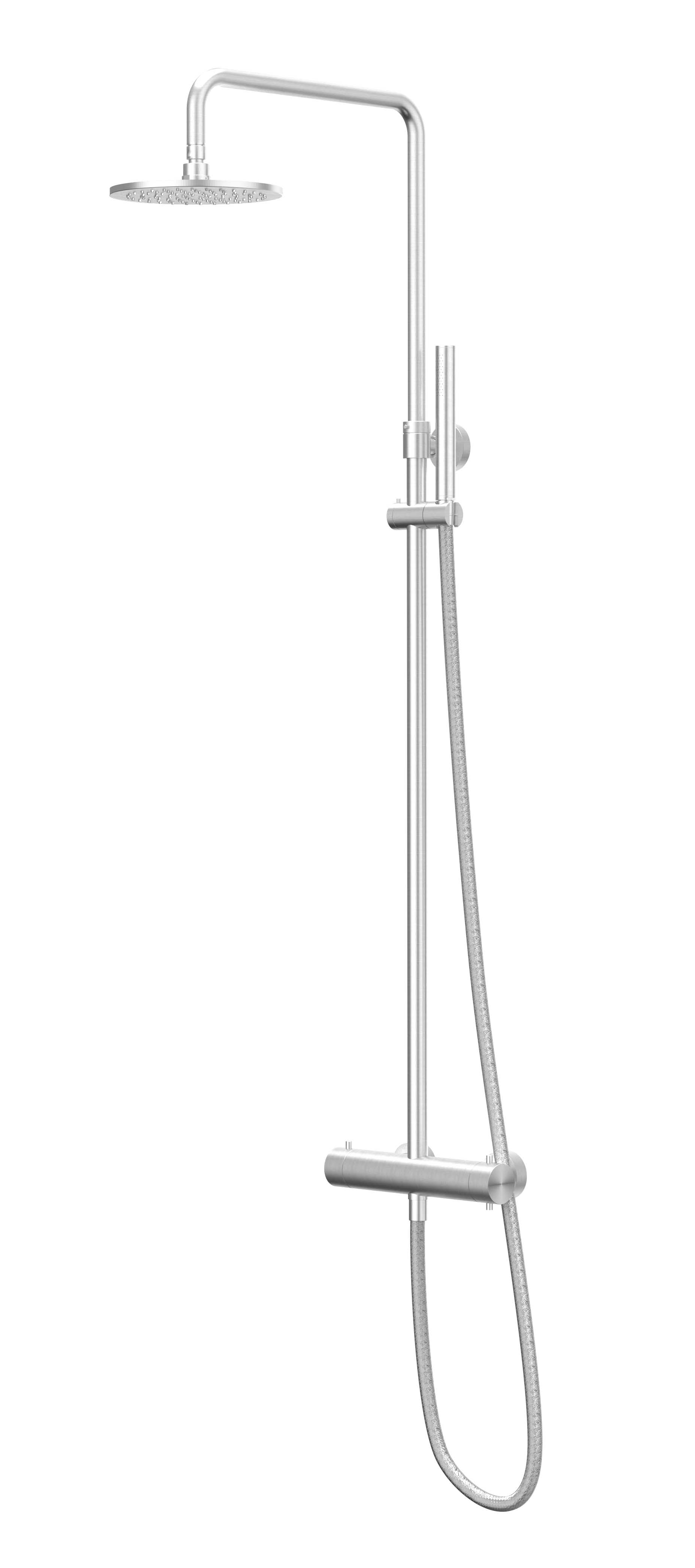 IVY Concord Doucheset opbouw set R30cm me en staafmodel CSC1IXAC RVS316 gebr.