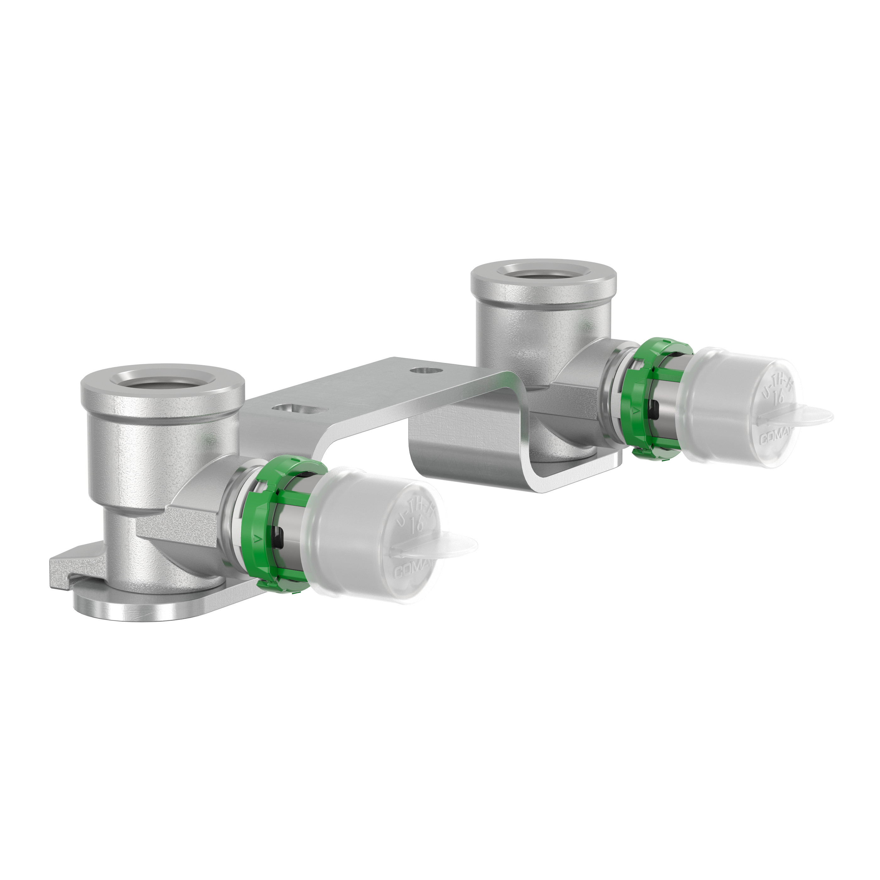 Comap SkinPress muurplaatbeugel messing 14x1/2 7507W1412