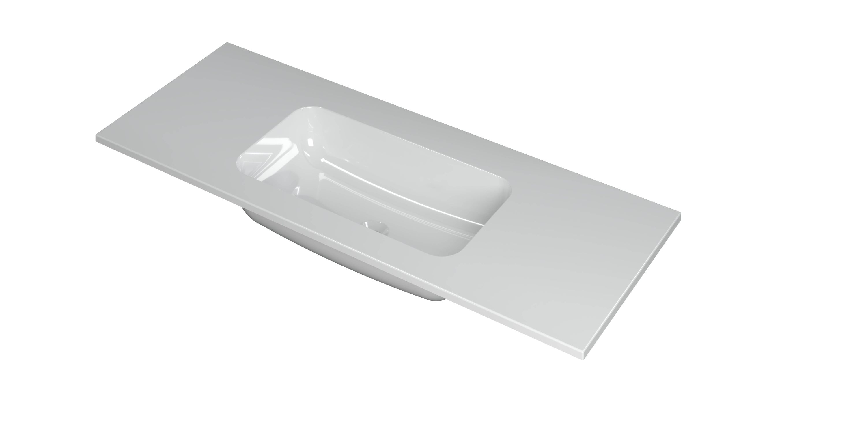 INK Faktor wast. polystone midden zonder krgt. H15xB1200xD450 Glans wit / 3407060