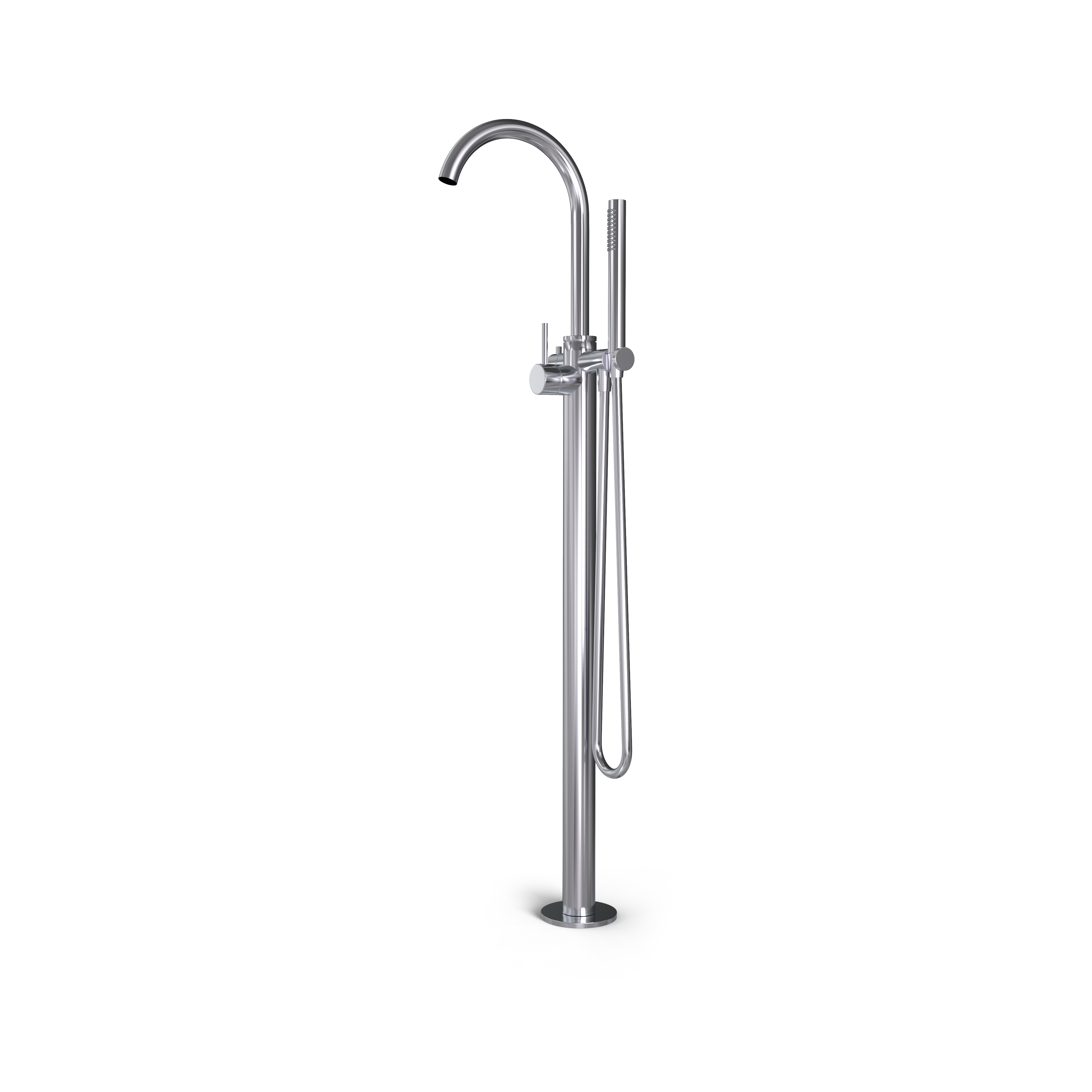 Hotbath BUDDY badmengkraan met draaibare uitloop vloer B177EXTCR Chroom