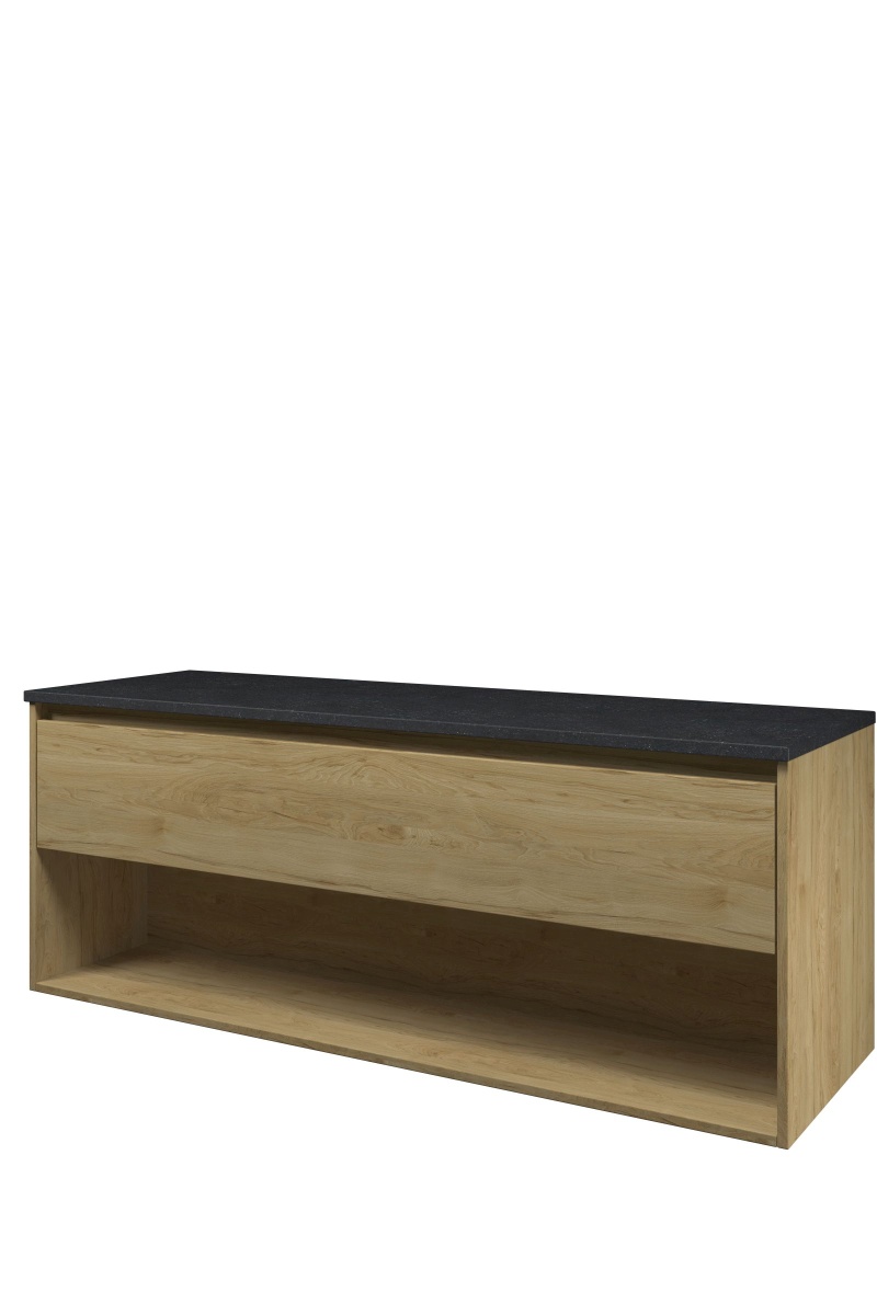 Proline Top afdekplaat hardsteen onderk. m. schap H540xB1400xD460 Ideal oak/Blue stone / 1817972