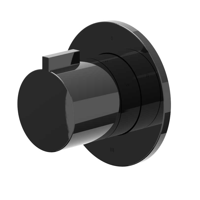 IVY Pact Afbouwdeel 3-weg stop-omstel symmetry met rond rozet 6202467 Zwart chroom PVD