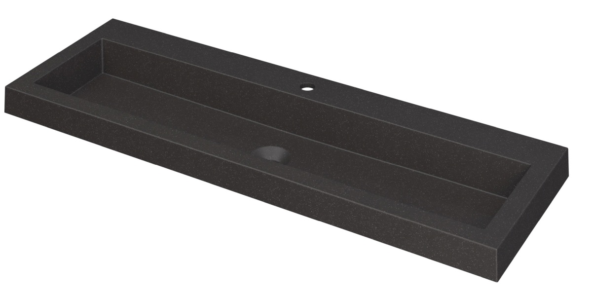 INK Dock wast. Quartz met 1 krgt. 3415231 Quartz zwart H60xB1200xD400