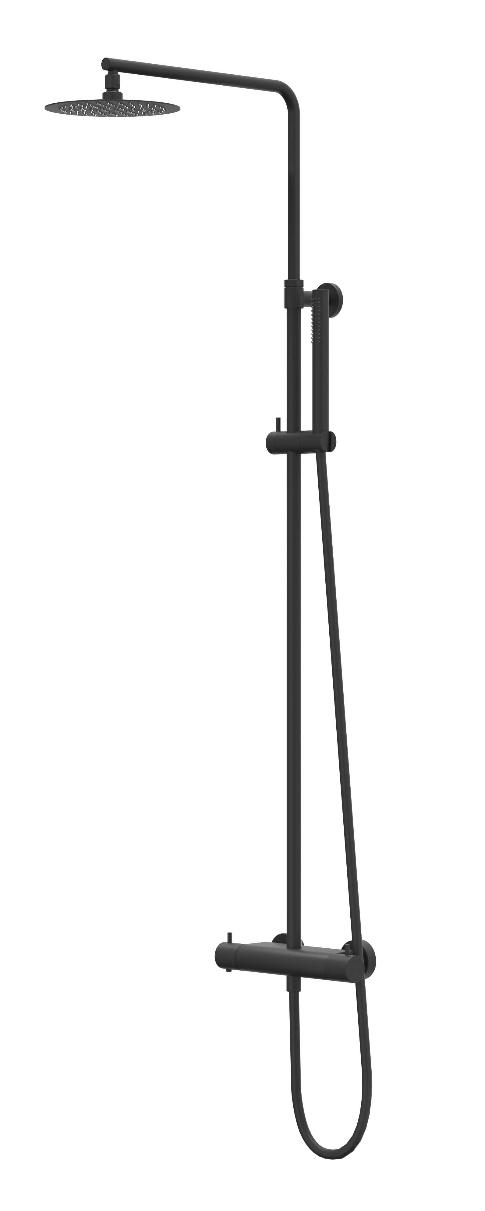 IVY Bond Doucheset opbouw set R20cm sl en 3-standen handd CSB1MZBA Mat zwart PED