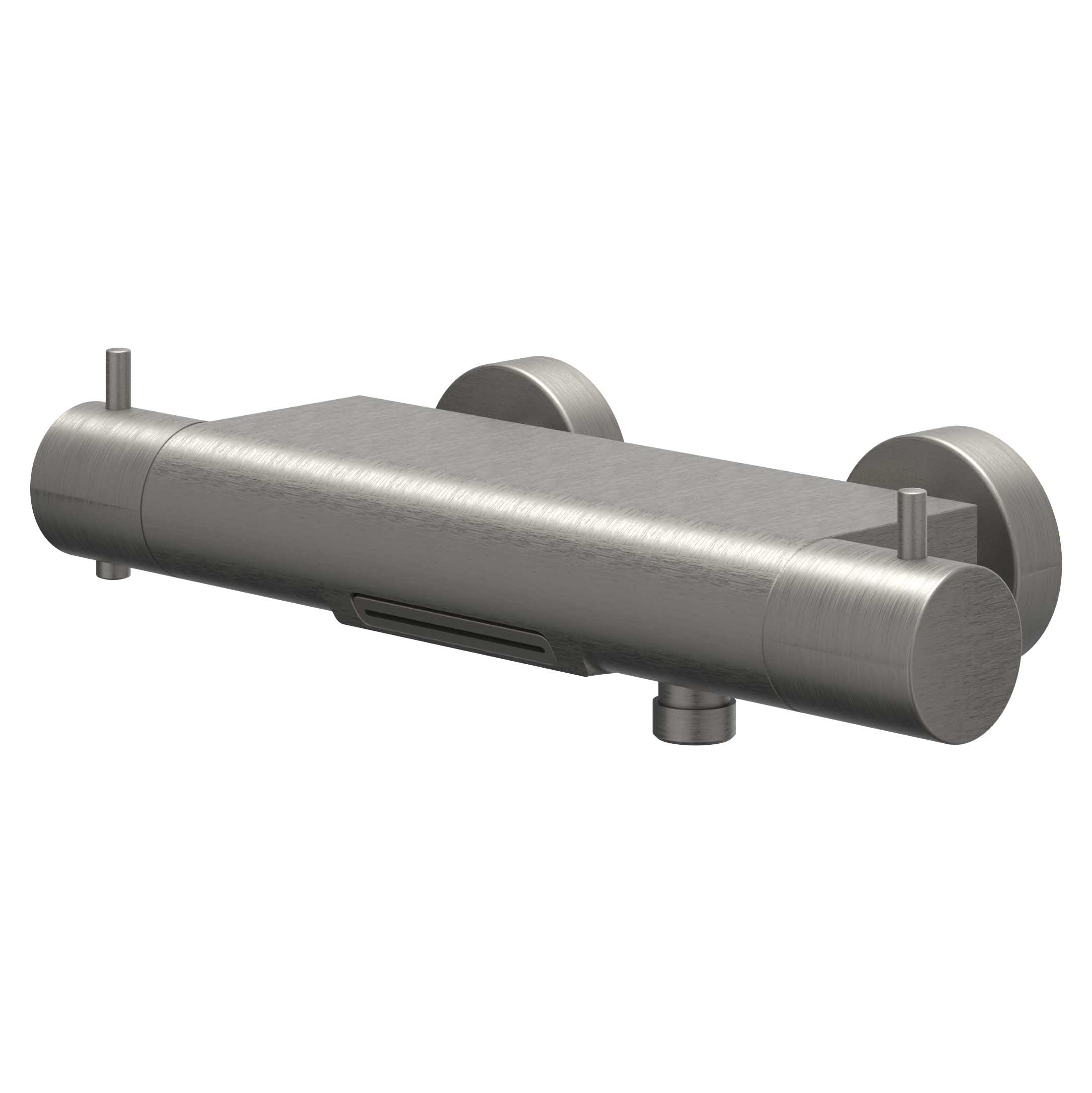 IVY Bond Badthermostaatkraan opbouw cooltouch met cascade uitloop 6301056 gebr. metal black PVD