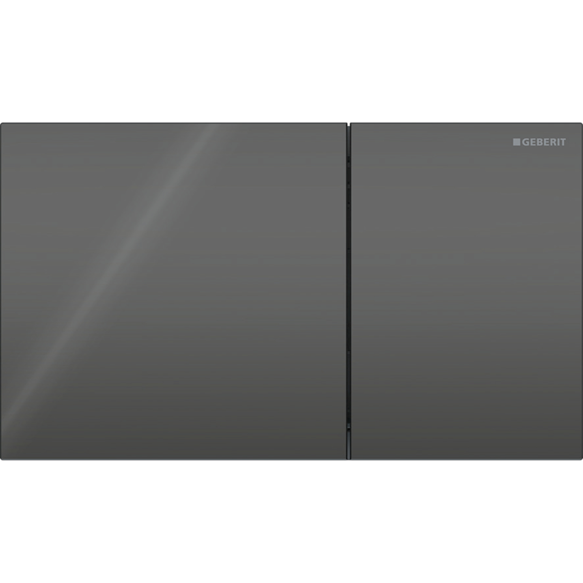 Geberit Sigma70 bedieningsplaat 2- toets square glas zwart 115.622.SJ.1