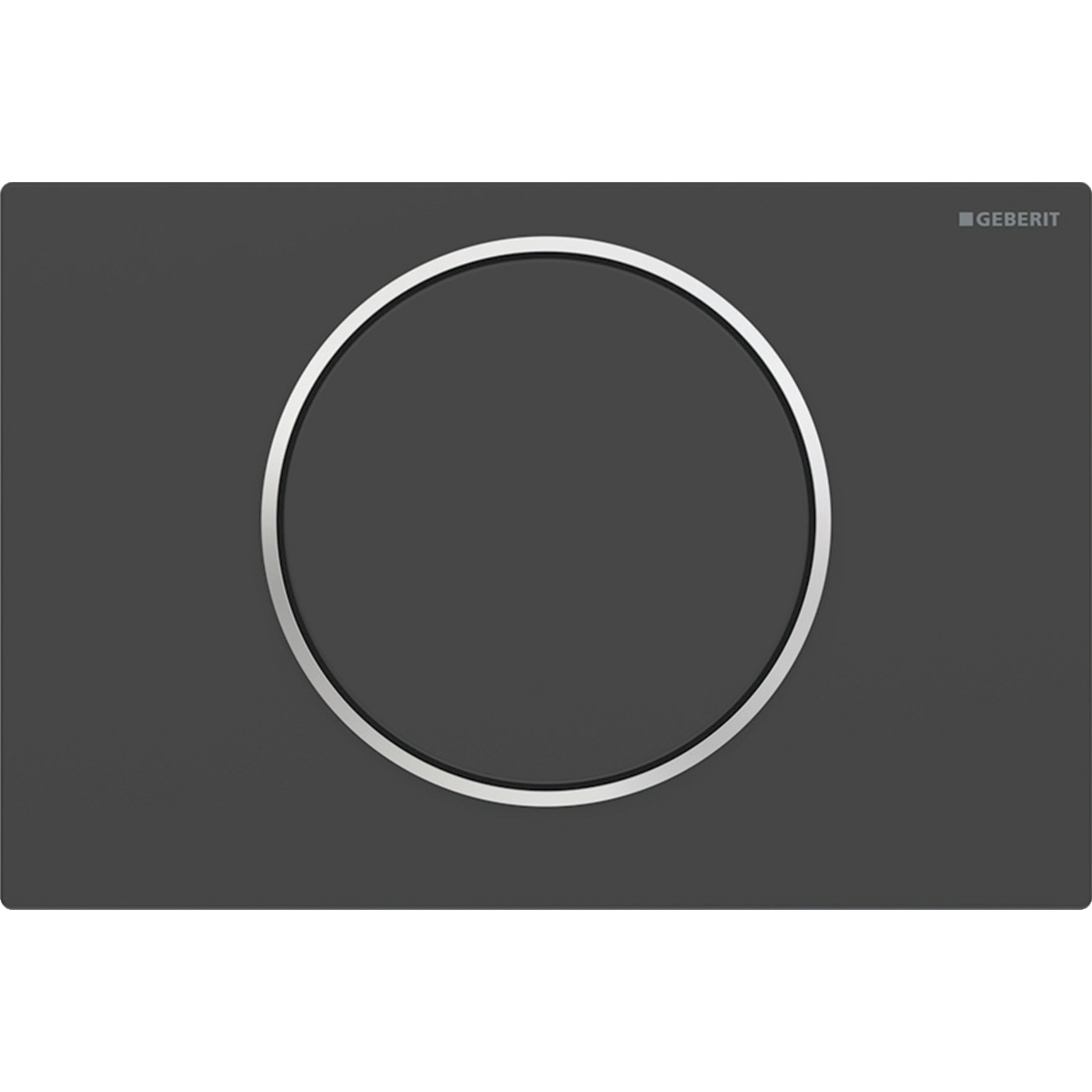 Geberit Sigma10 bedieningsplaat 2- toets round matzwart easy-to-clean 115.758.14.5