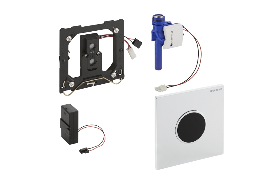Geberit HyTronic urinoirstuursysteem IR batterij 9V Sigma10 116.035.KN.1 mat / chroom / mat