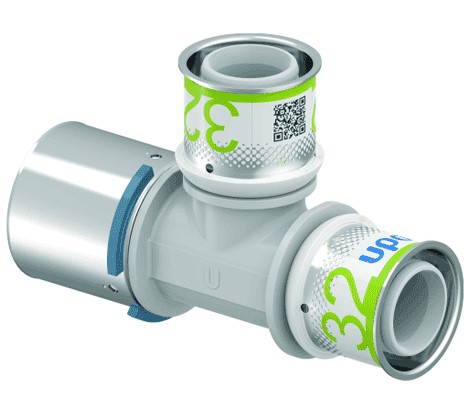 Uponor Composiet pers verloop T stuk 40x32x32 1039965