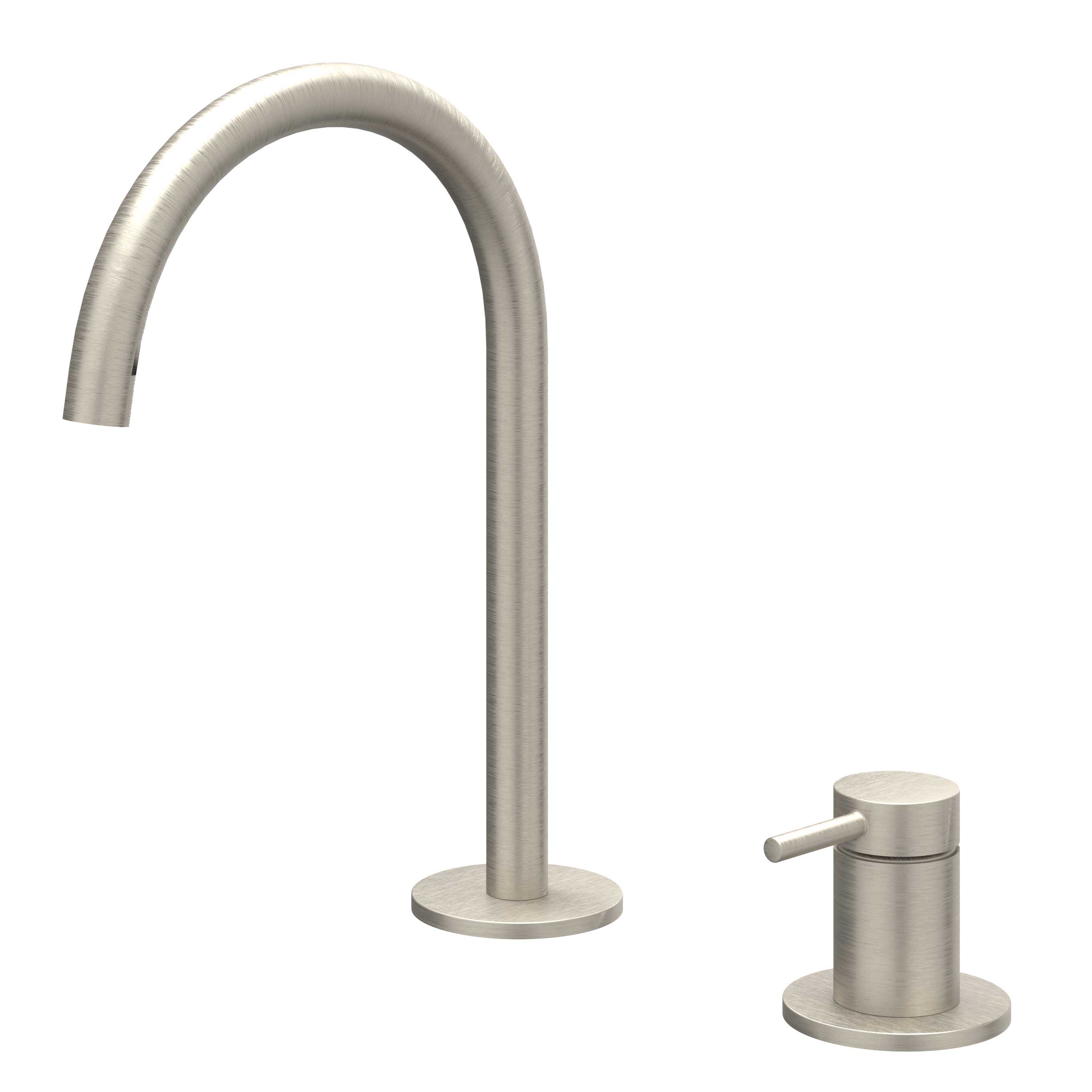 IVY Bond Wastafelmengkraan 2-gats bladmontage met uitloop coldstart 6100303 gebr. nickel PVD