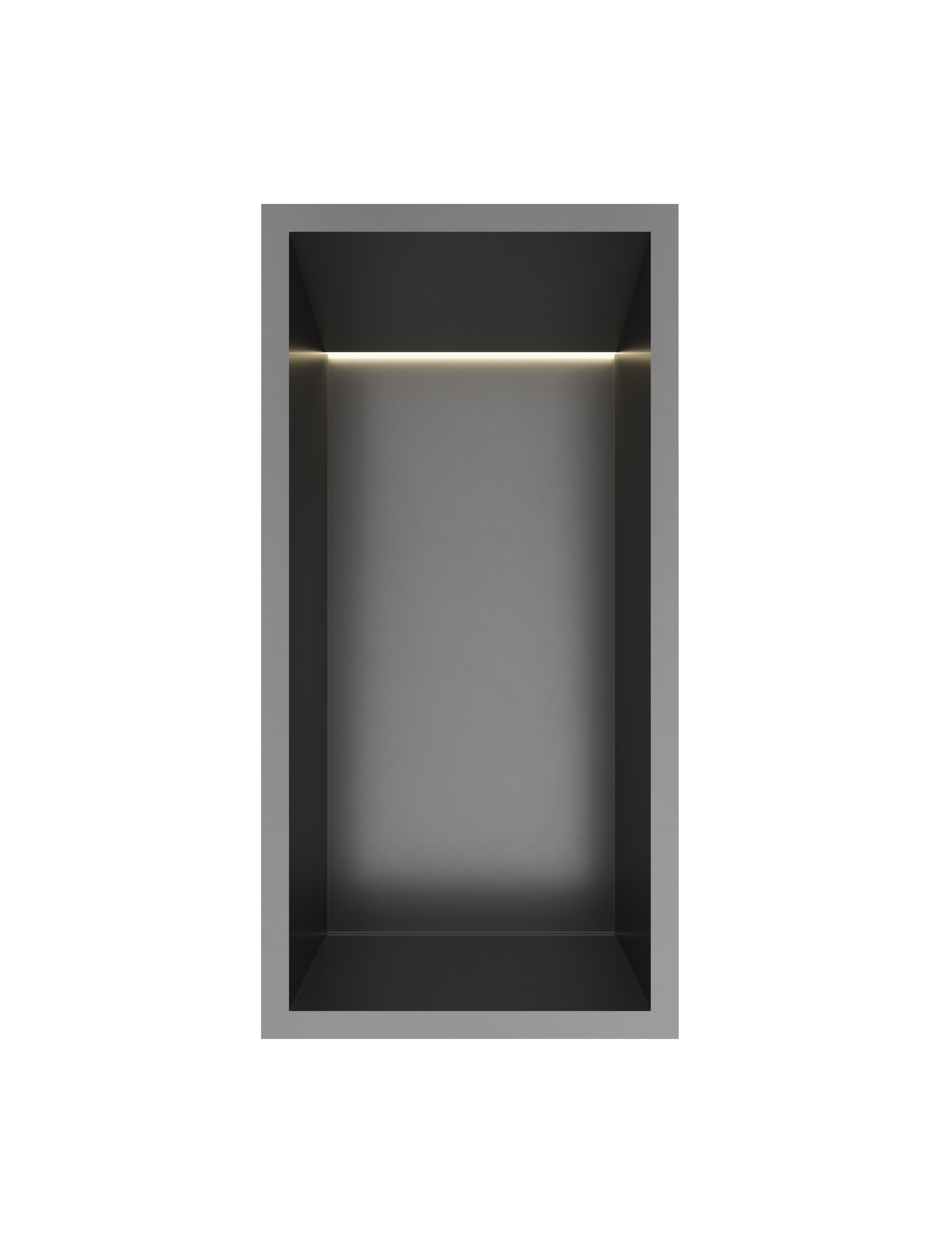 Hotbath More inbouwbox of inbouwnis 30x15x10cm with LED IP44 BOX015LBGP Geborsteld gunmetal PVD