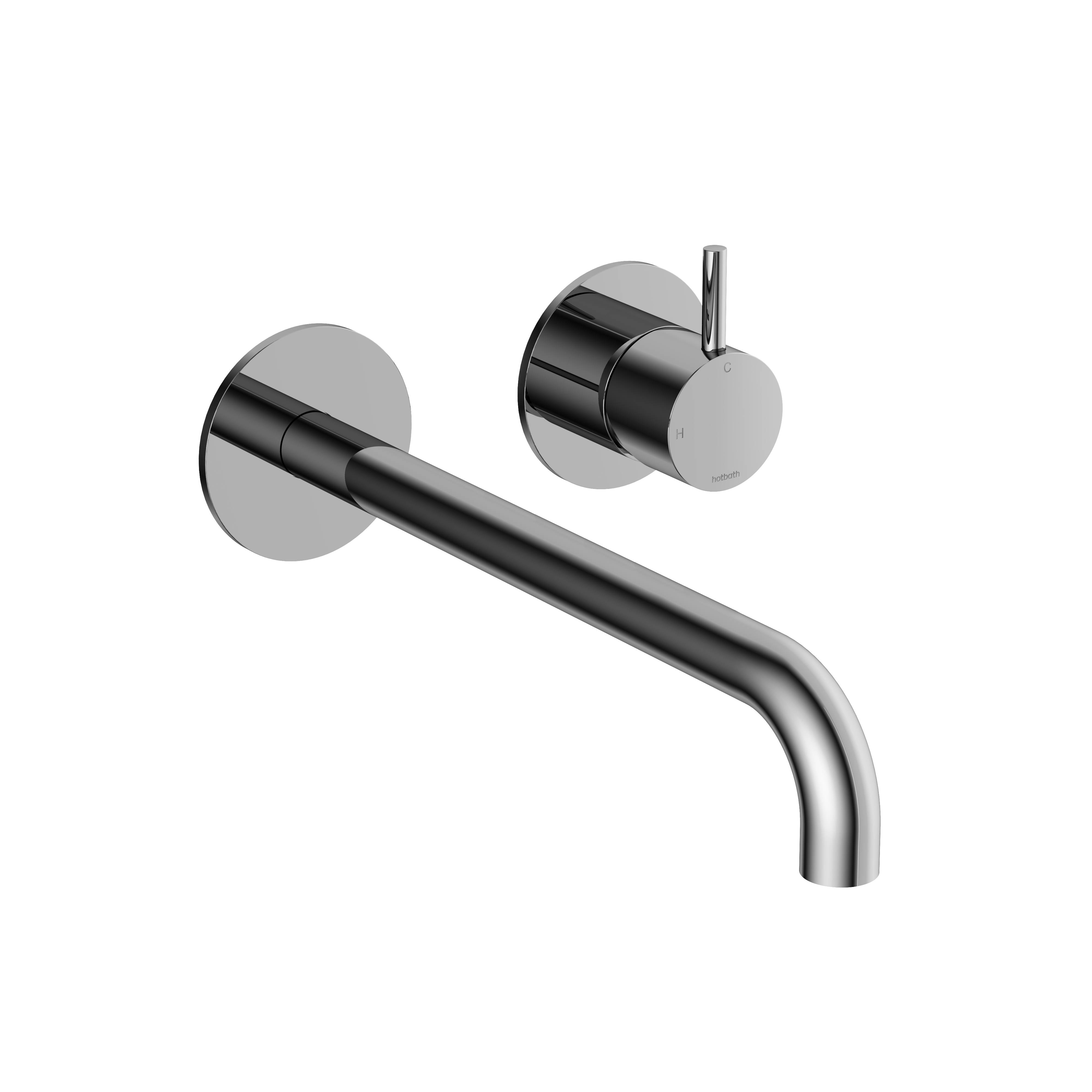 Hotbath Cobber afbouwdeel tbv inbouw wastafelkraan 25cm uitloop CB105EXT25CR Chroom