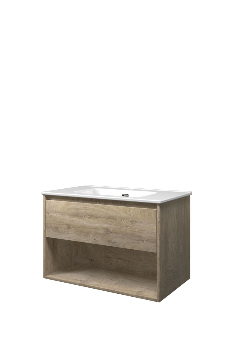 Proline set porselein Elegant wast. met 1 krgt. en onderk. met schap 1815031 Raw oak/Glans wit H540xB800xD460