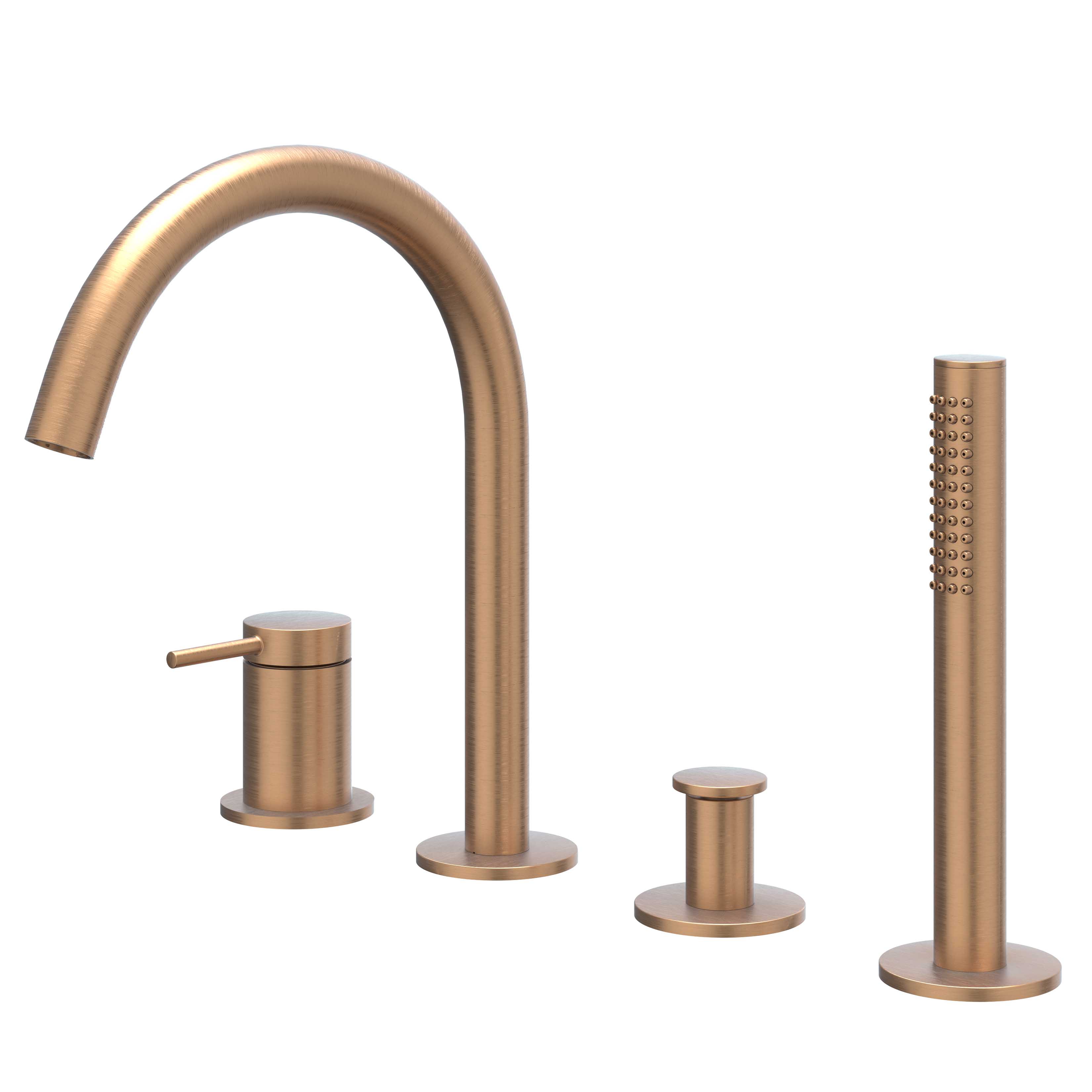 IVY Bond Badrandcombi 4-gats m/draaibare uitloop uittrekbare handd 6301155 gebr. mat koper PVD