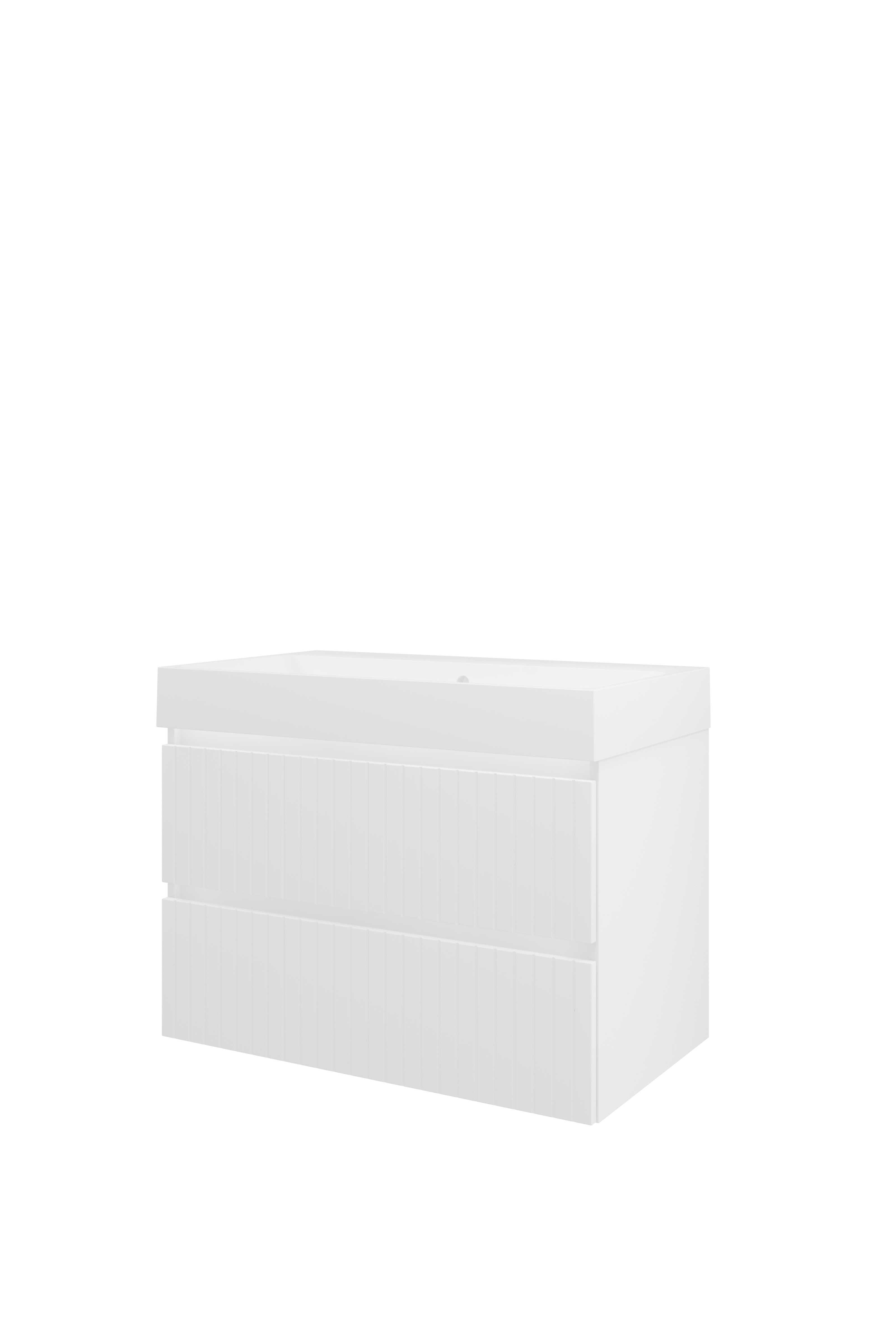 Proline Set polystone Loft wast. z. krgt. en onderkast sym. gefr. 1818705 Mat wit/ Mat wit 800x460x620