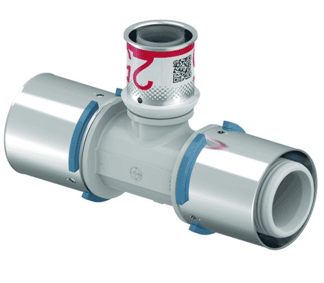 Uponor Composiet pers T-stuk 40x25x40mm 1039964 (5)