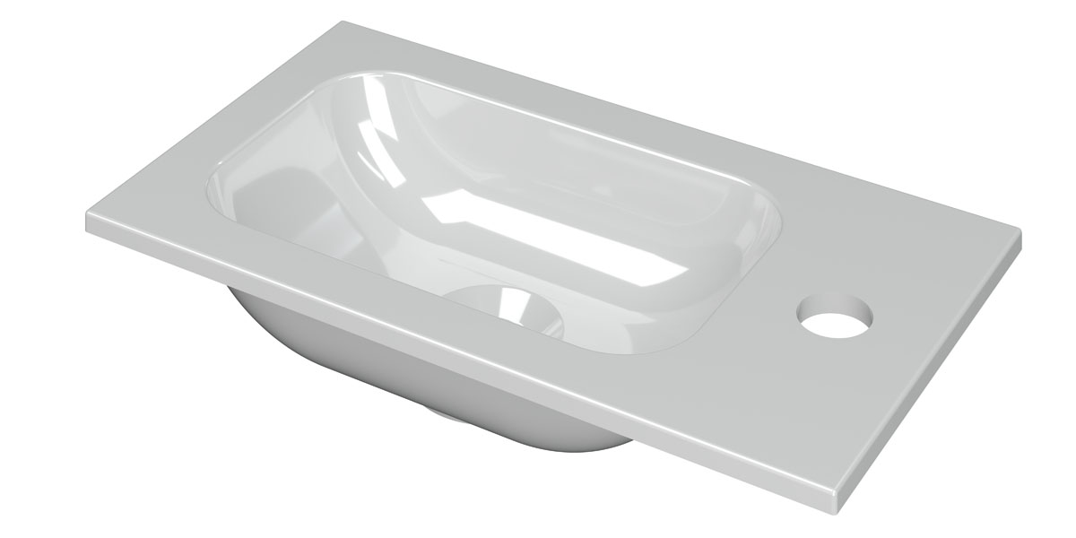 INK Enter Fontein polystone m. krgt. universeel H10xB400xD220 Glans wit / 3404360