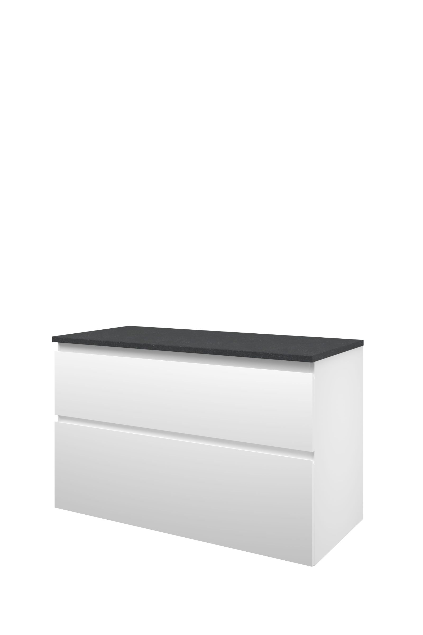 Proline Top afdekplaat hardsteen onderk. a-symm. H620xB1000xD460 Mat wit/Blue stone / 1817925