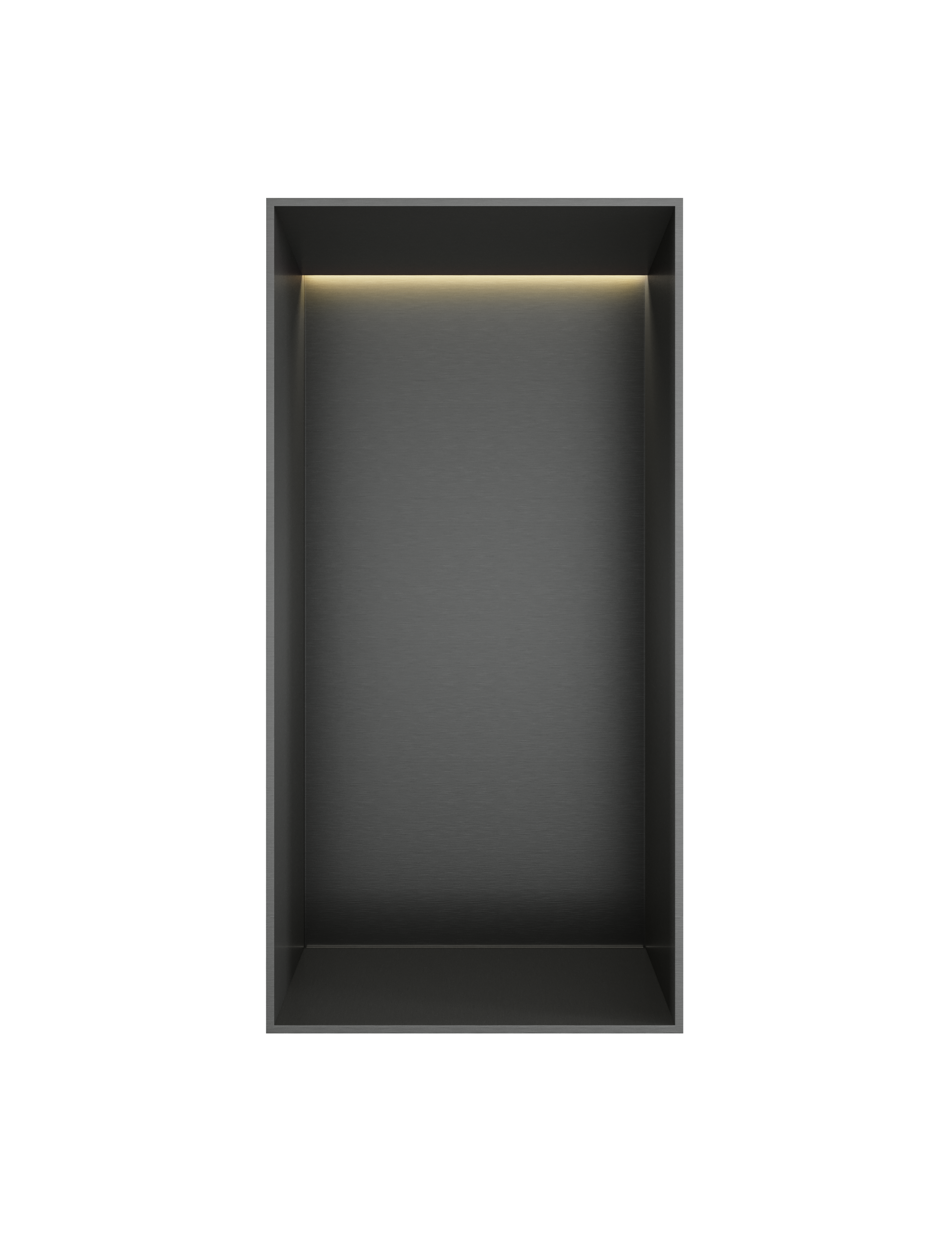 Hotbath More inbouwbox of inbouwnis 30x15x10cm frameless + LED BOX015FLBGP Geborsteld gunmetal PVD