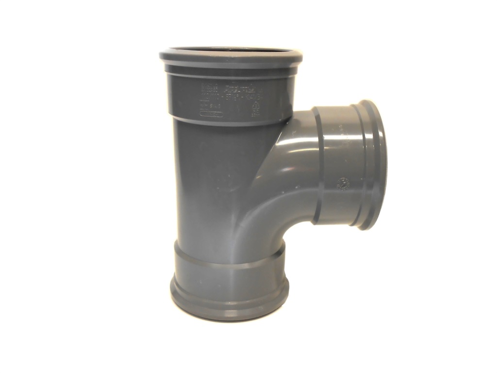 PVC manchet T stuk 160x125 87.5 graden 3xmof 1196901295