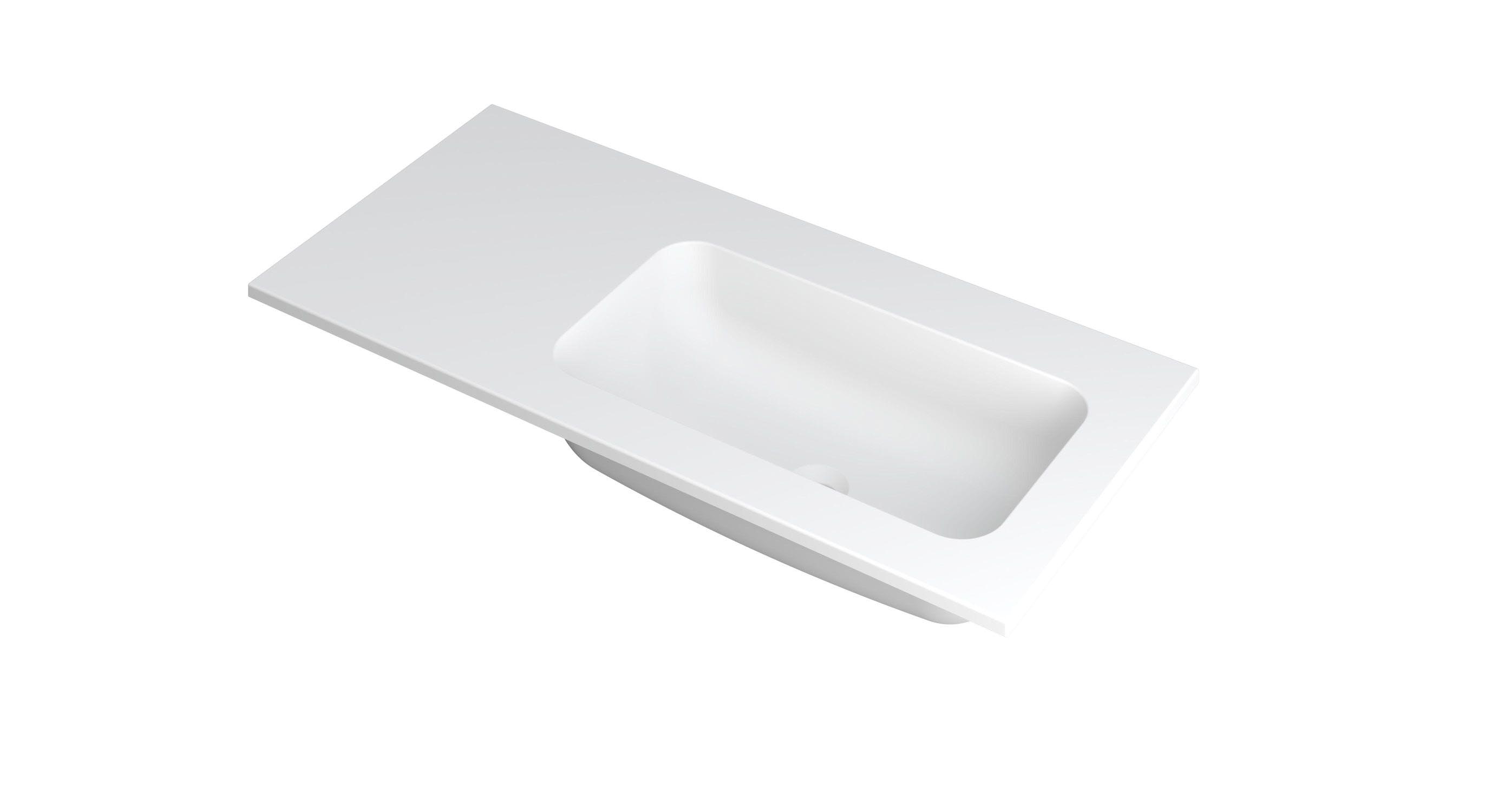 INK Faktor wast. polystone rechts z. krgt. 3407217 Mat wit H15xB1000xD450