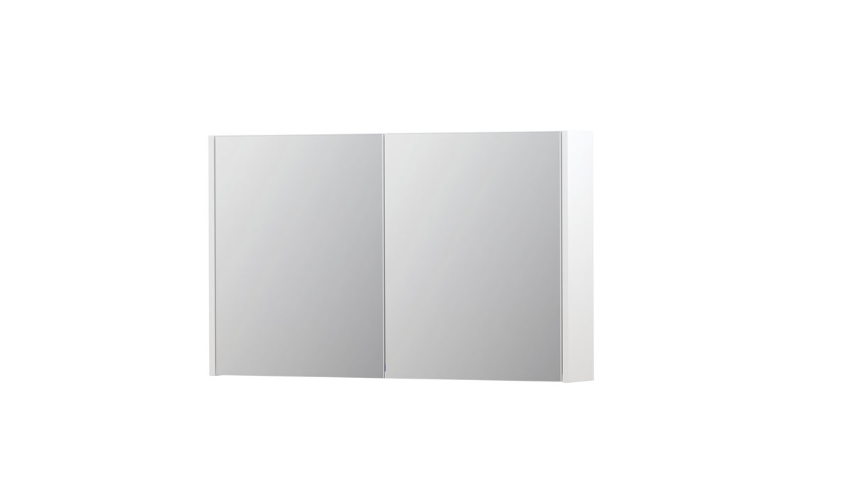INK SPK1 spiegelkast m. 2 dubbelzijdige spiegeldeuren en stop/schak. 1110651 m. wit H600xB1000xD140