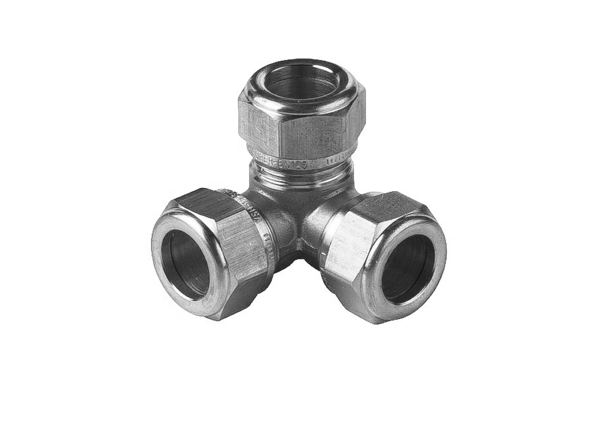 VSH Hoek T stuk knel 22x15x22 chroom 0875875