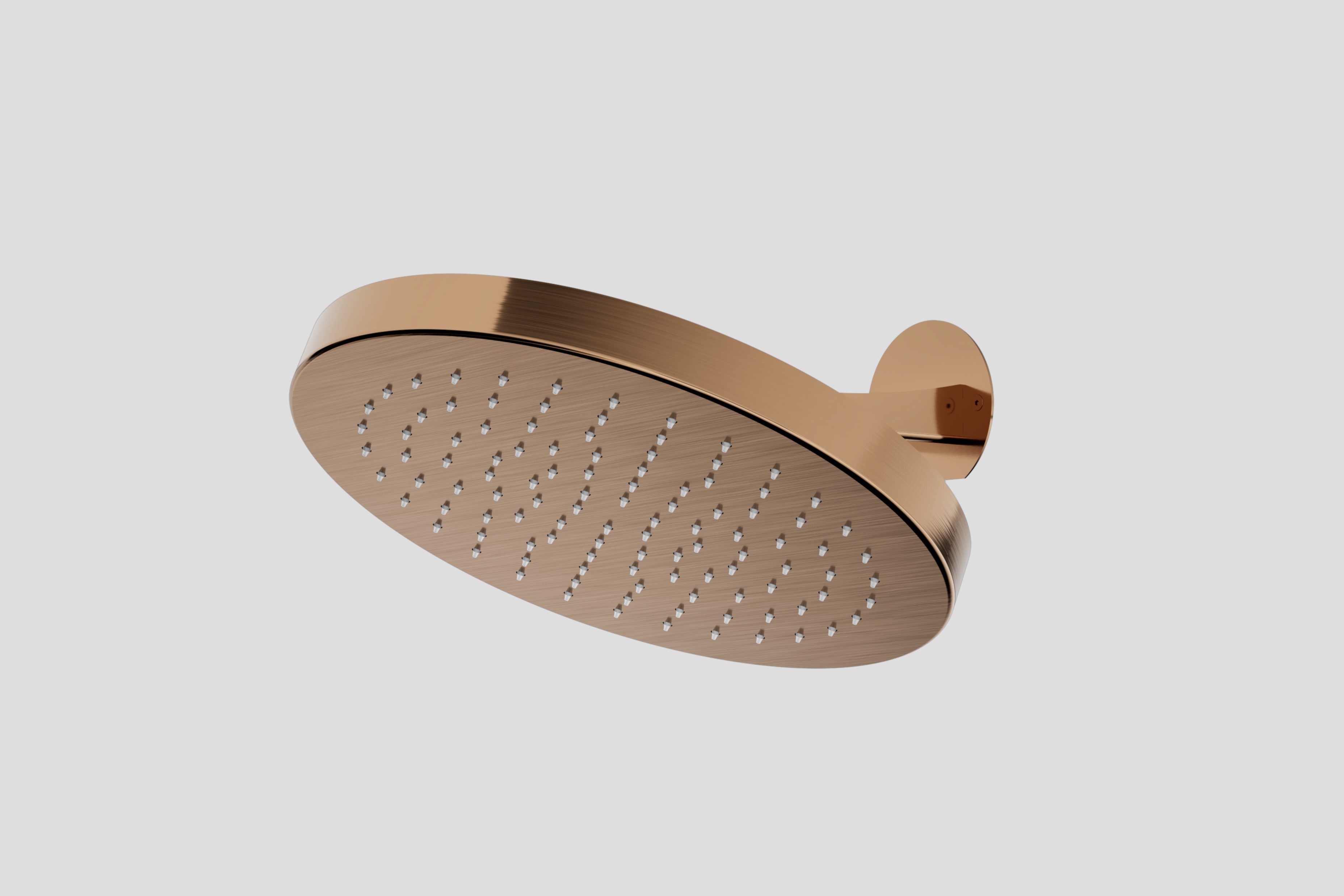 Lagoo Nesso Hoofddouche 30 mm 325 m. geintegreerde wandarm N8140BK Brushed Copper PVD