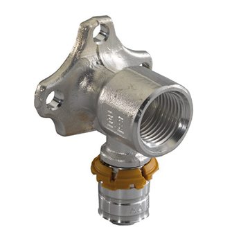 Uponor S-Press Plus pers muurplaat met flens kort model 14 mm x 1/2 bidr. (1015437)