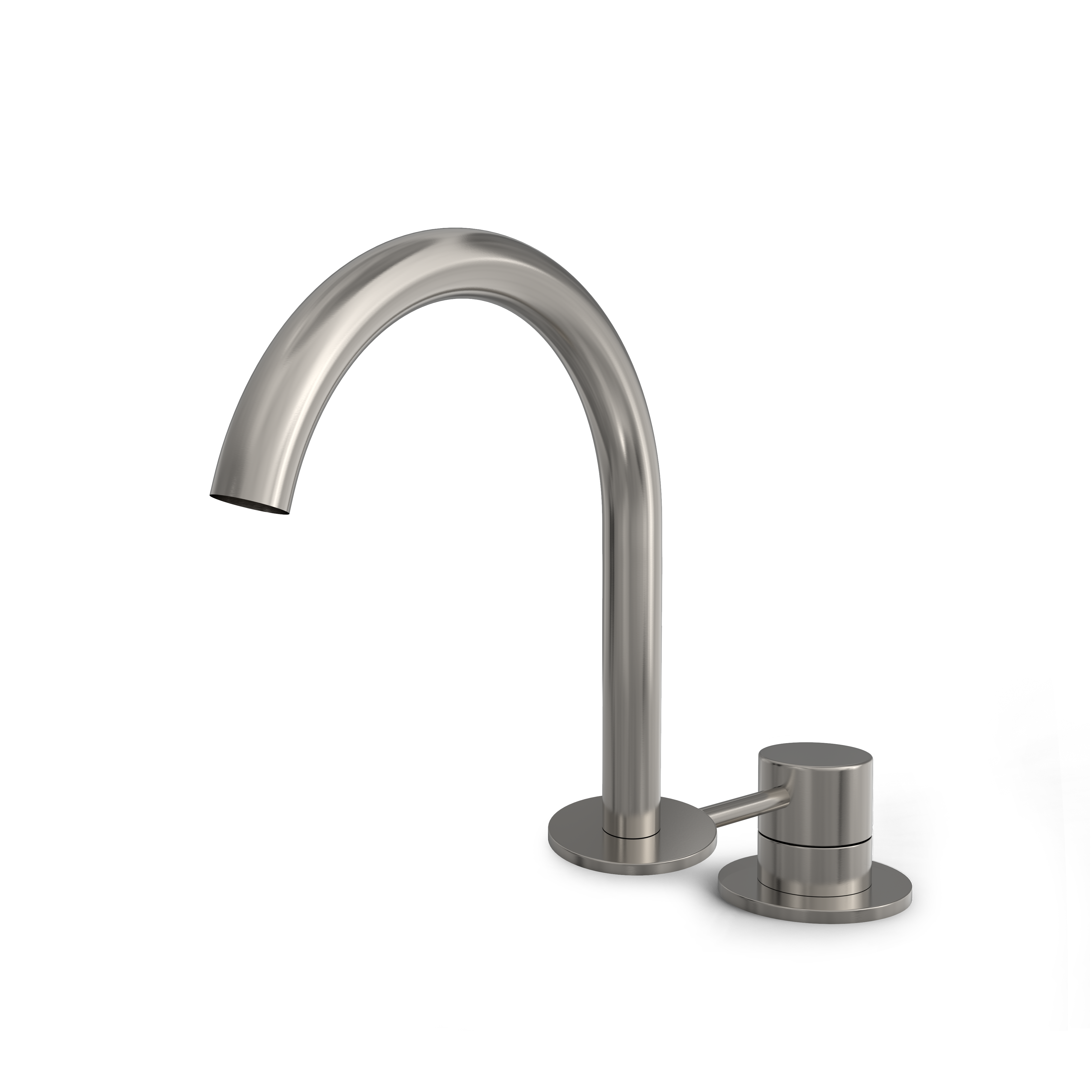 Hotbath BUDDY wastafelmengkraan 2 gats B123GN Geborsteld nikkel