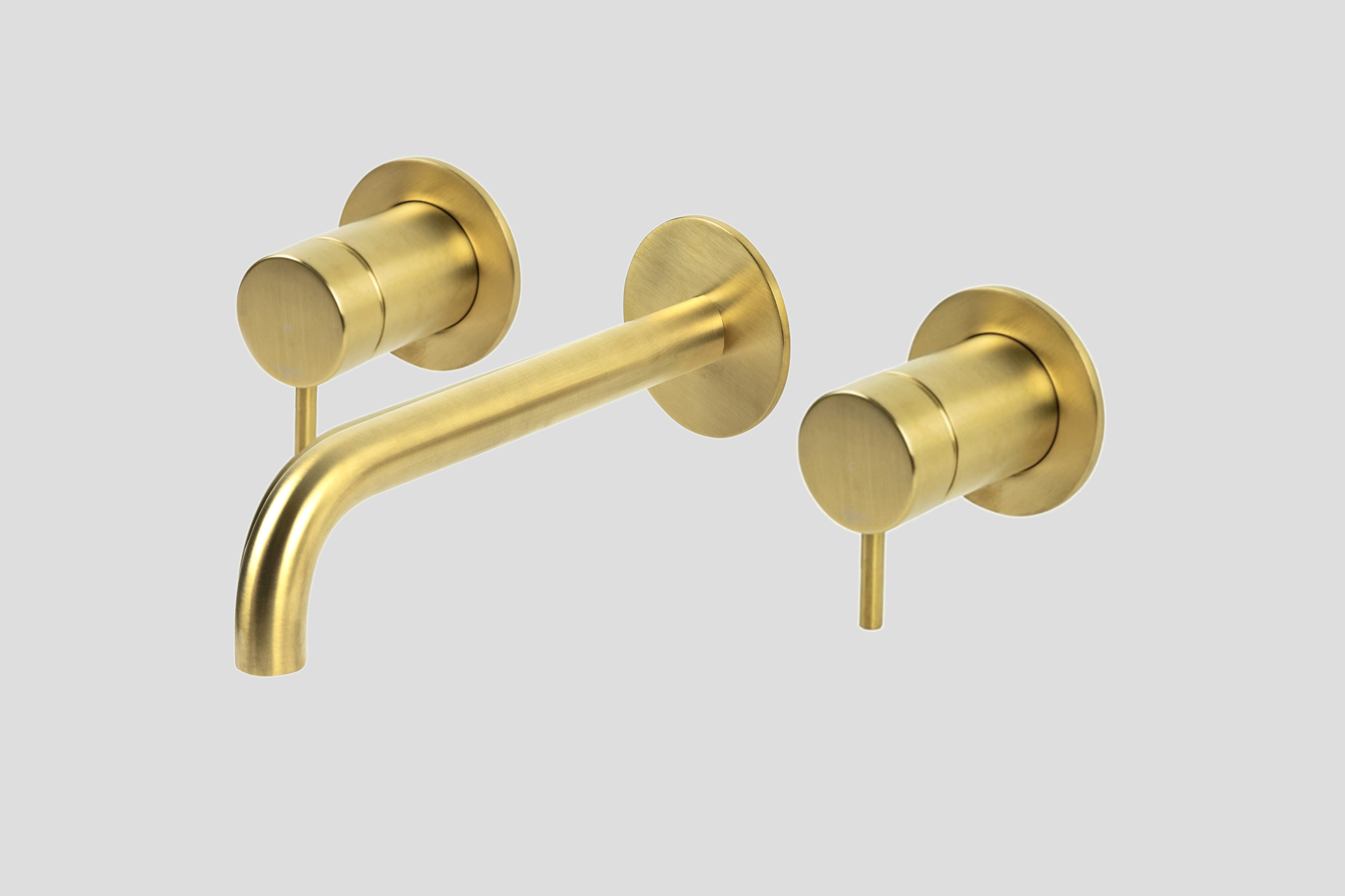 Lagoo Garda inbouw wastafelmengkraan 2 greeps afb.deel met uitloop 19 cm G1204-19BB Brushed Brass PVD