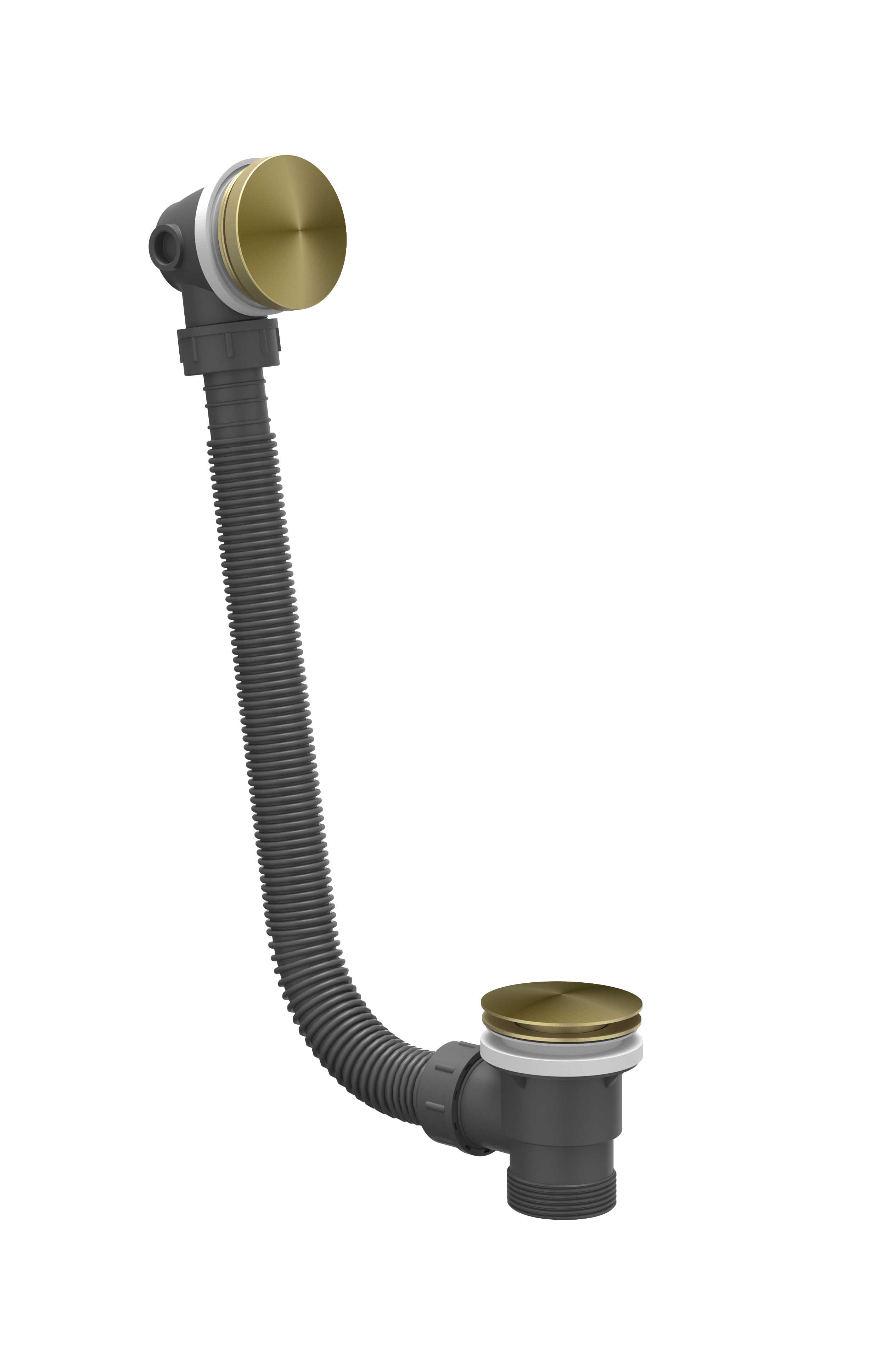 IVY Toebehoren Badoverloop-vulcombinatie 6903122 RVS316 gebr. mat goud PVD