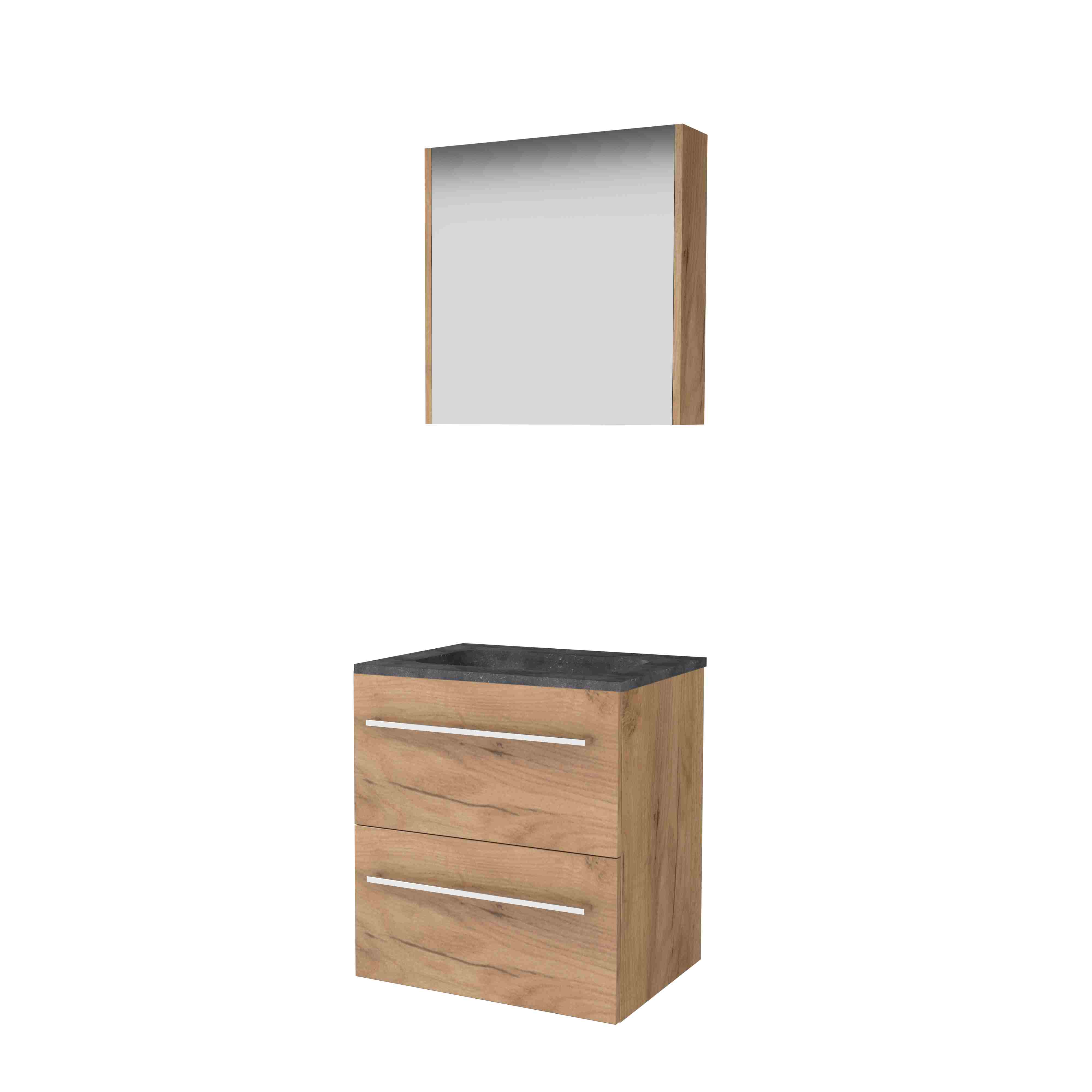 Basic Comfort 46 onderk. m. gr. incl. 2 la + hardst. wast. z. krgt. incl. sp.kast B600xD460 Whisky Oak / 1813361