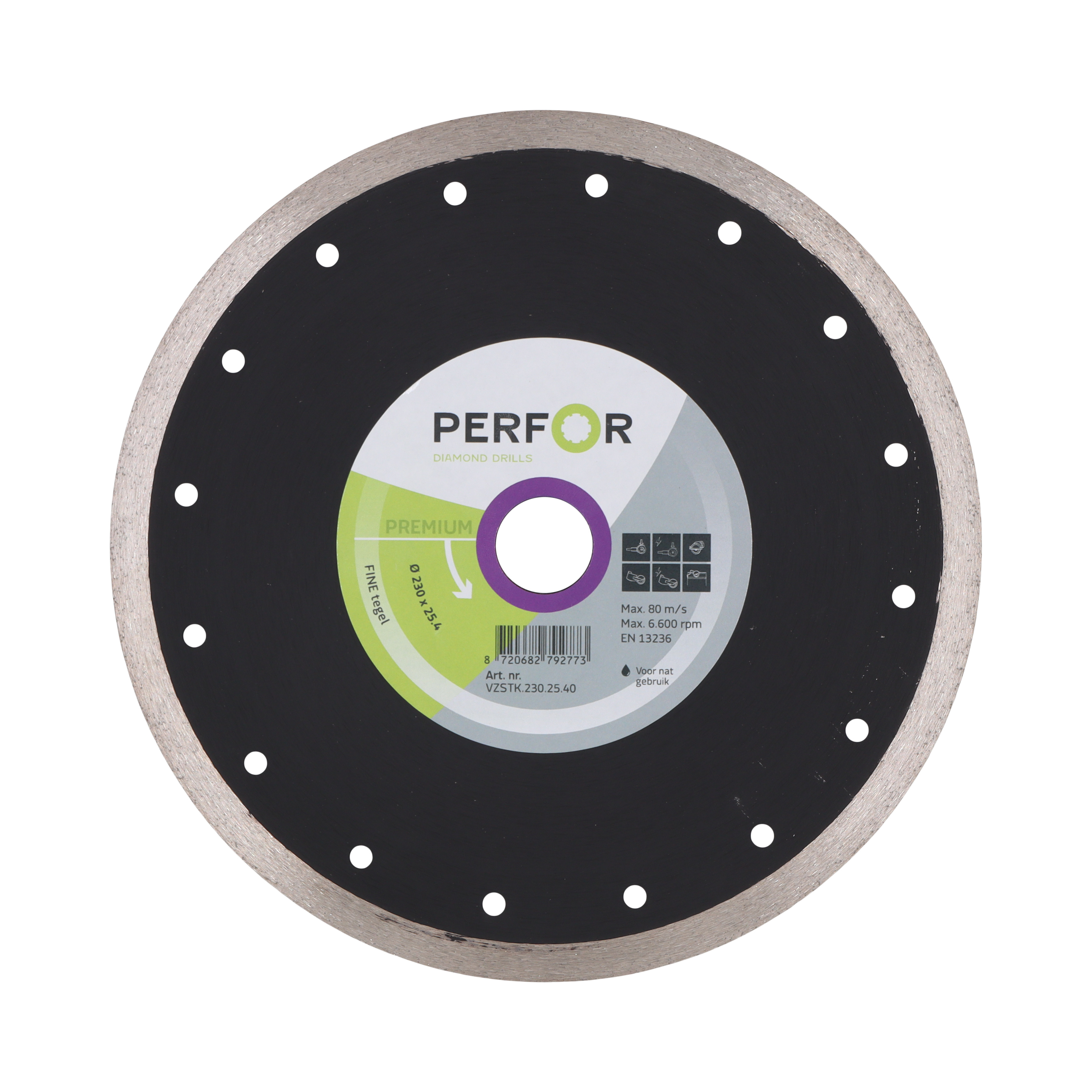 Zaagblad FINE tegel 230 asgat 25.4 VZSTK.230.25.40