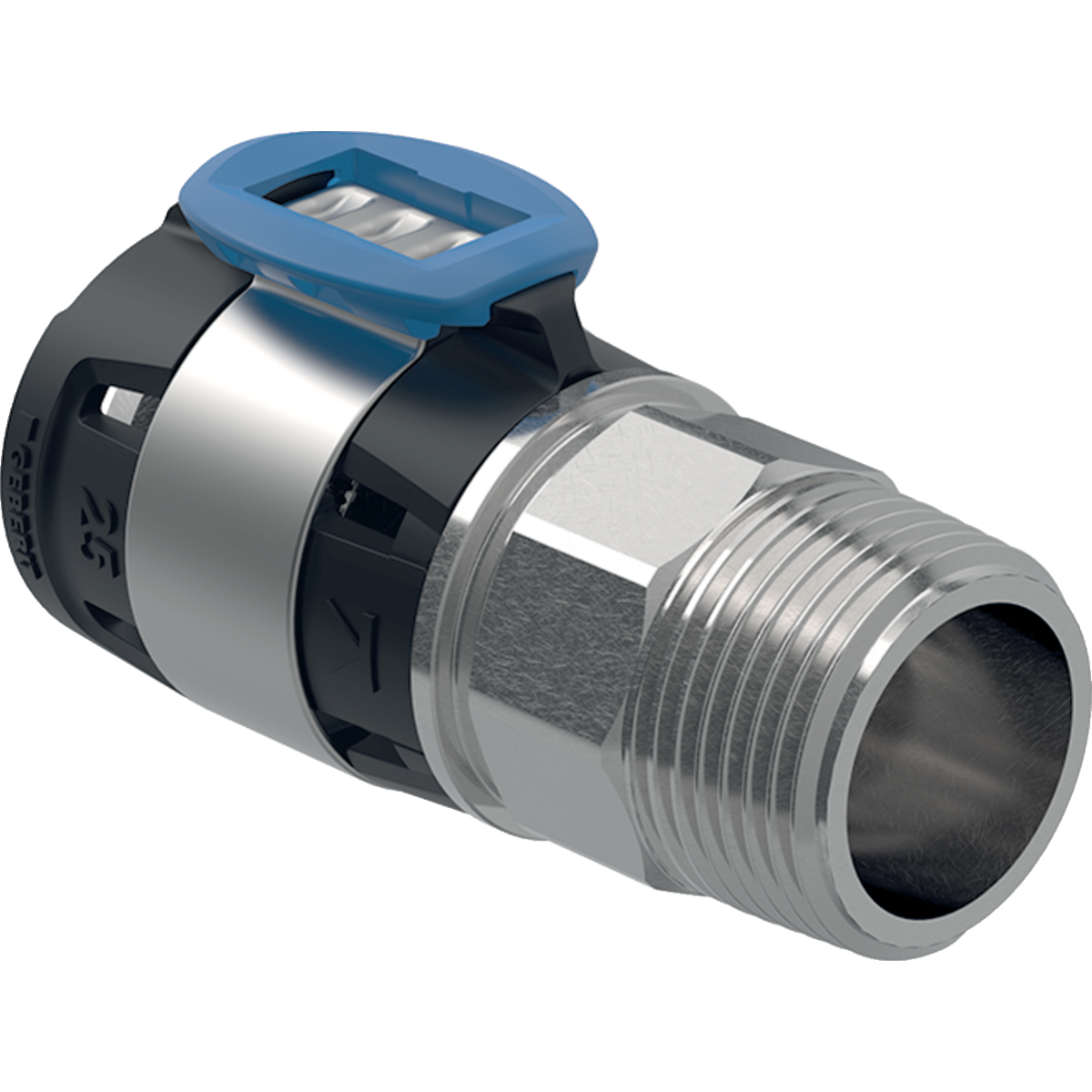 Geberit FlowFit puntstuk rvs 20x1/2 619.700.00.1