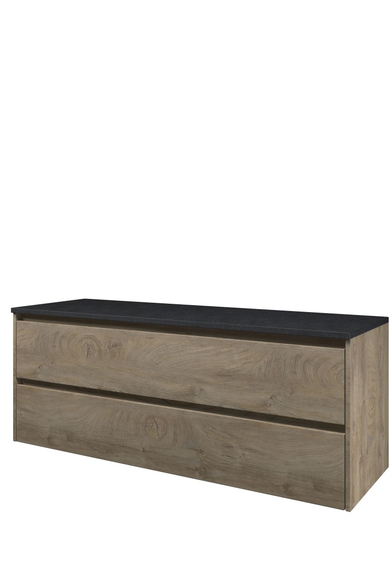 Proline Top afdekplaat hardsteen onderk. symm. H540xB1400xD460 Raw oak/Blue stone / 1817981