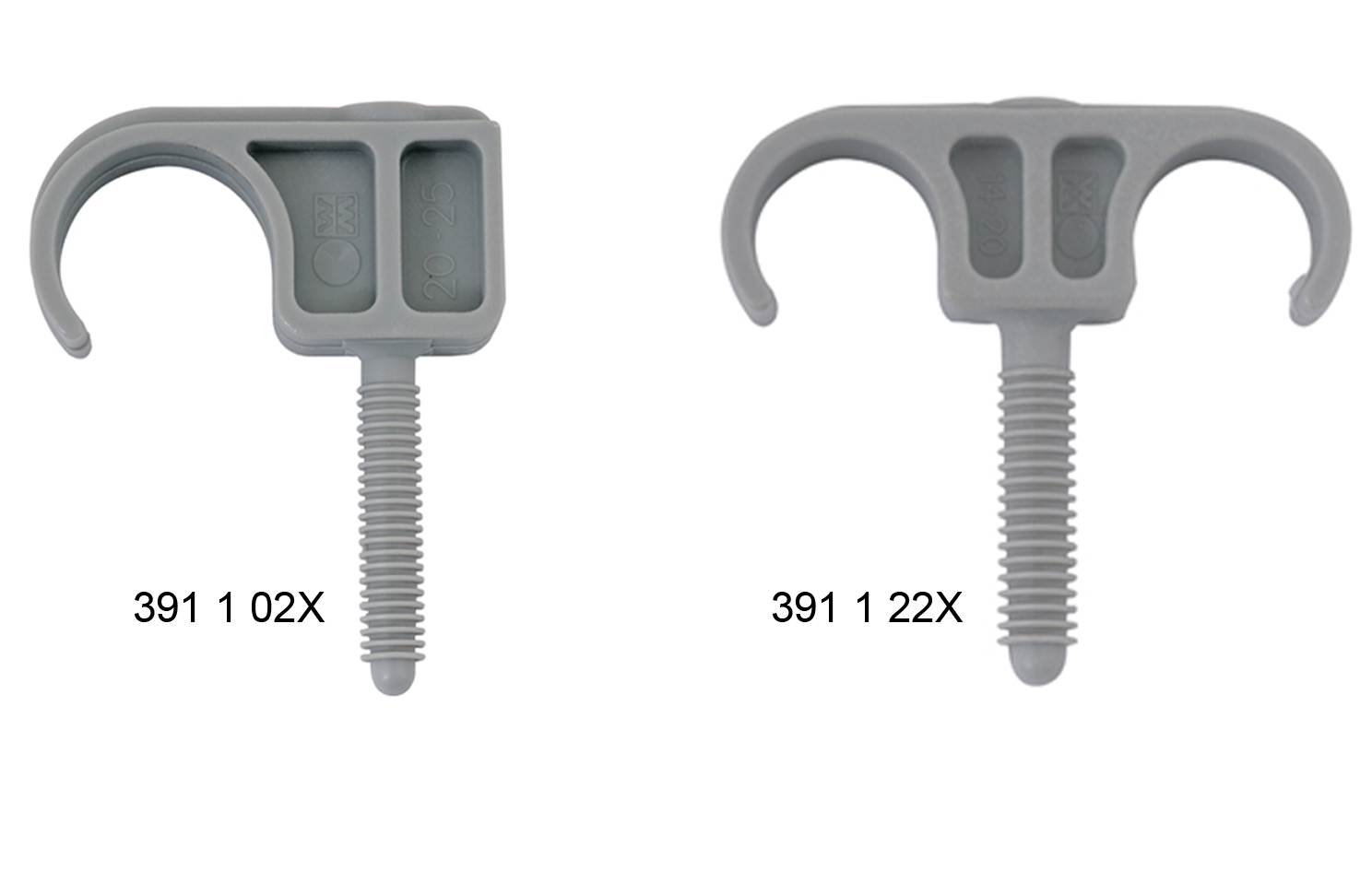 Kunststof vloerbeugel enkel 20x25mm(100st)