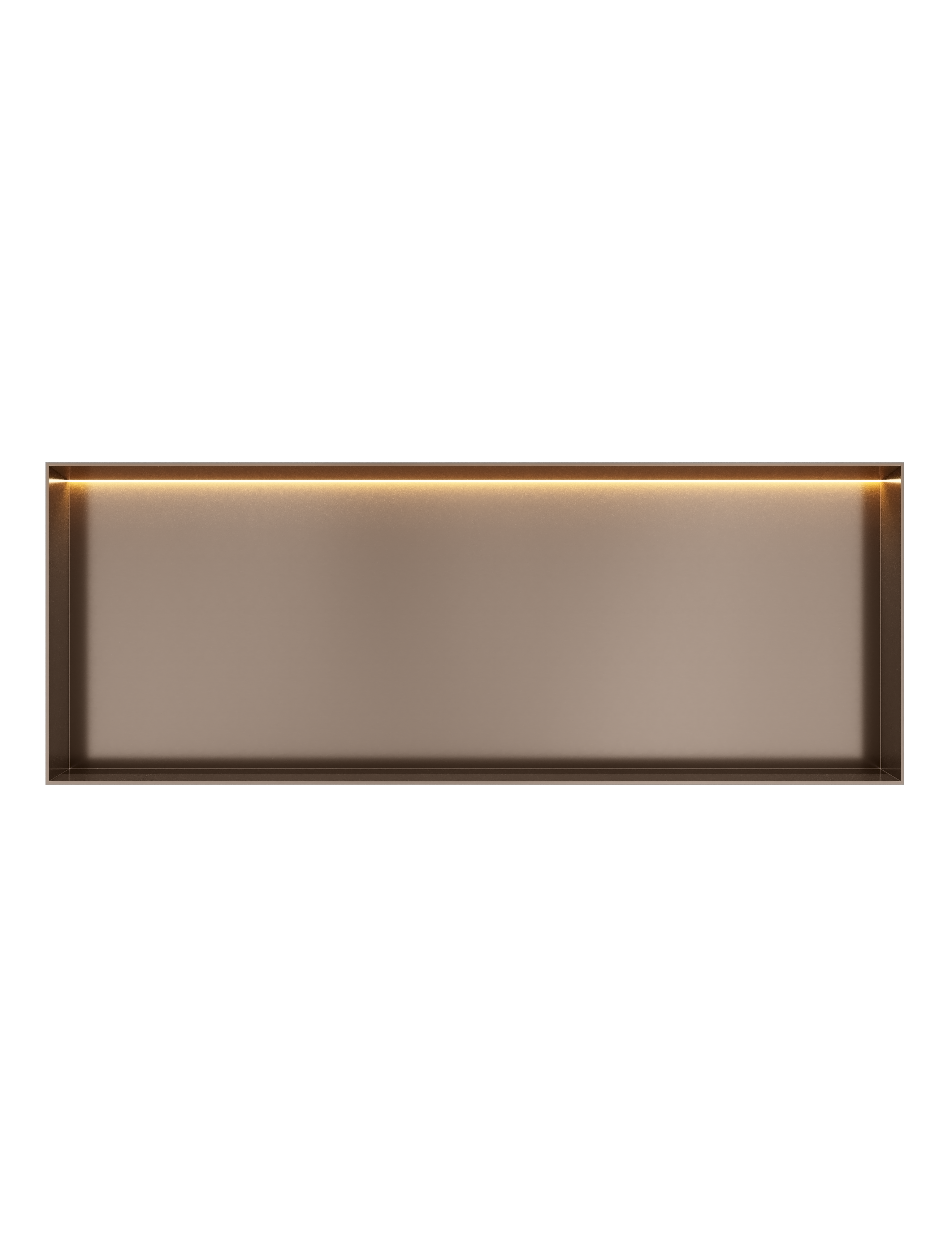 Hotbath More inbouwbox of inbouwnis 30x80x10cm frameless + LED BOX080FLTB Tuscan bronze