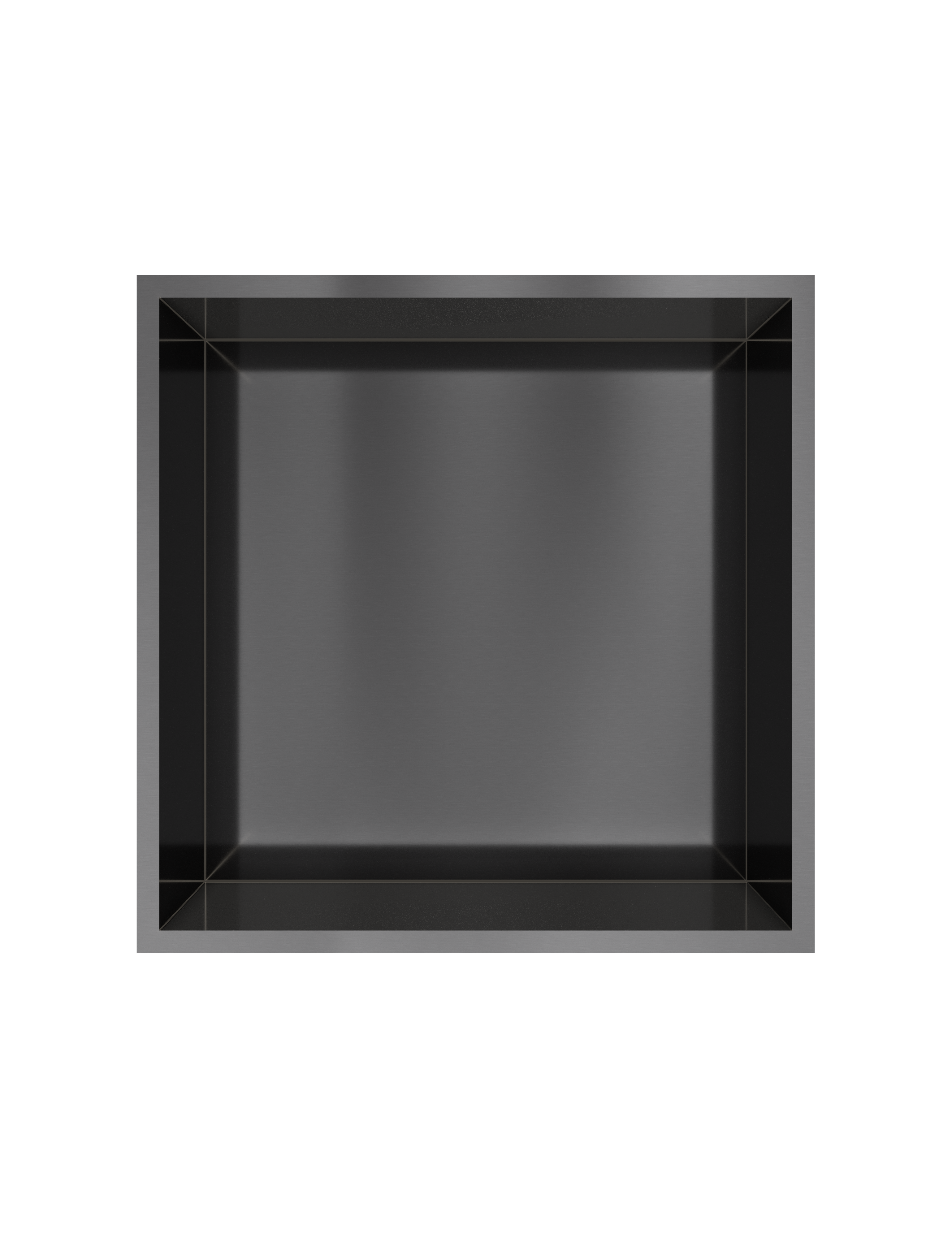 Hotbath More inbouwbox of inbouwnis 30x30x10cm BOX030MBP Geborsteld zwart PVD