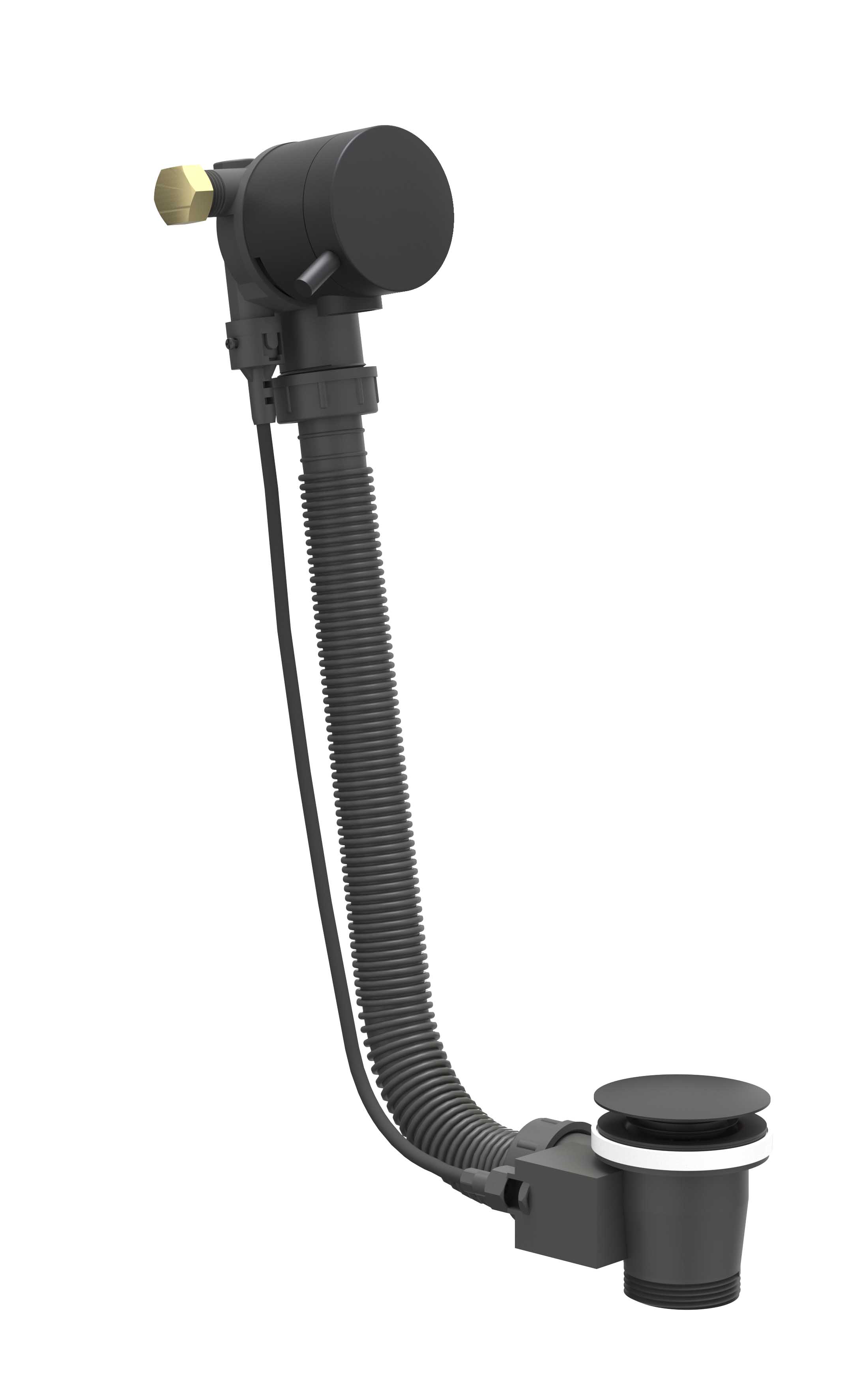 IVY Badoverloop-vulcombinatie 6903152 Mat zwart PED