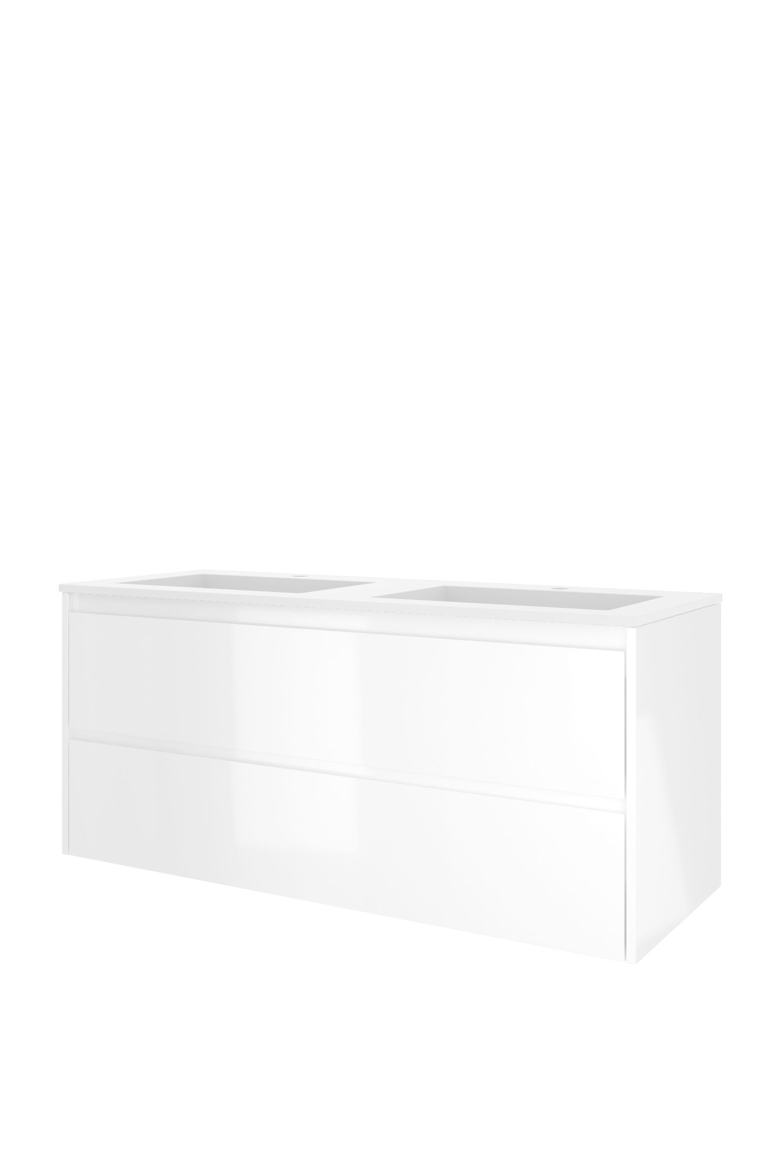 Proline set polystone Elegant wast. met 2 krgt. en onderk. sym. 1816274 Glans wit/Mat wit H540xB1200xD460