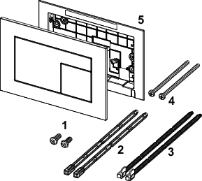TECEvelvet WC bedieningsplaat duo Castoro Ottawa / Beige bruin 9240730