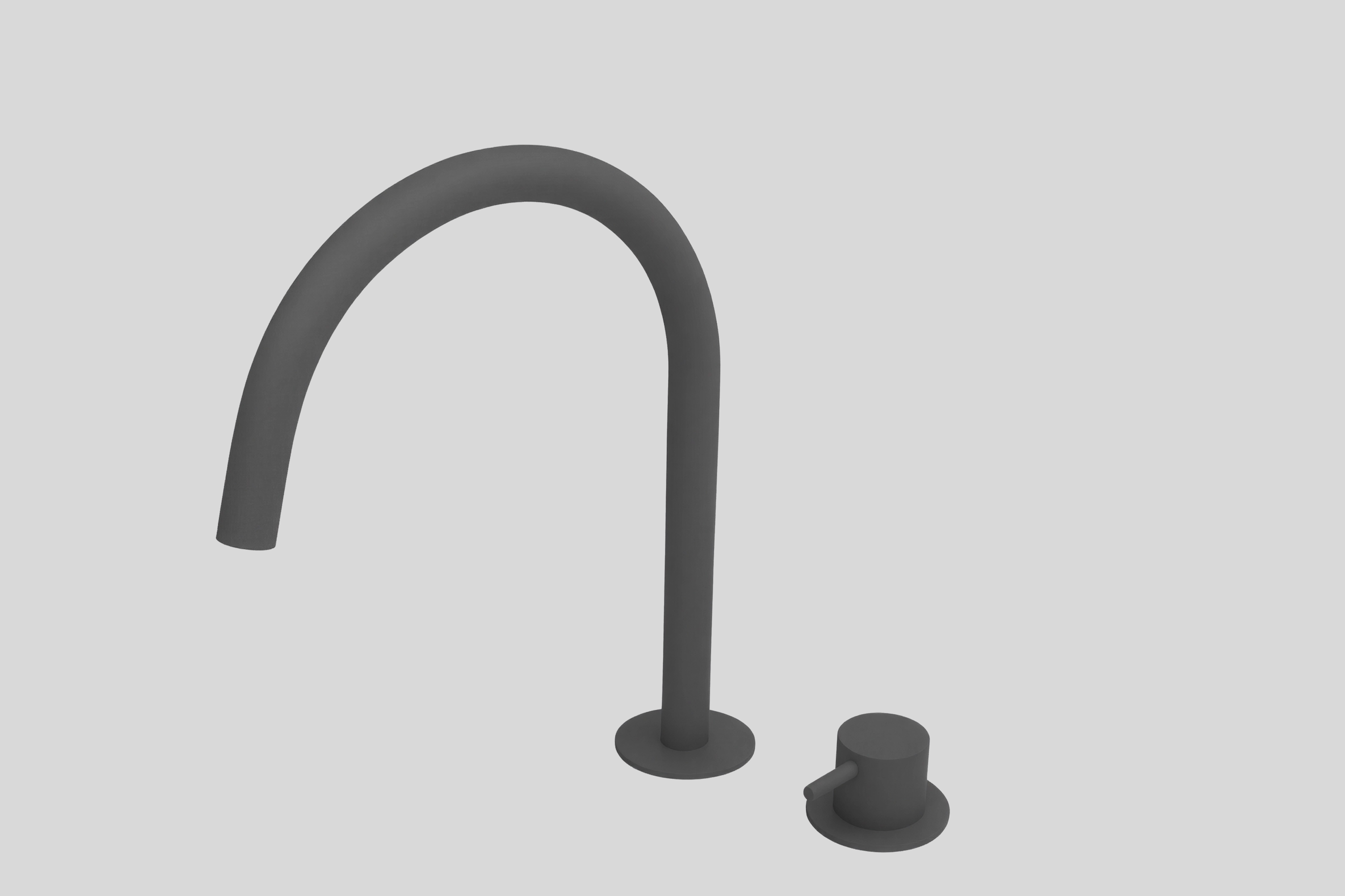 Lagoo Garda Wastafelmengkraan 2-gats m. draaibare uitloop medium G1230MB Matt Black