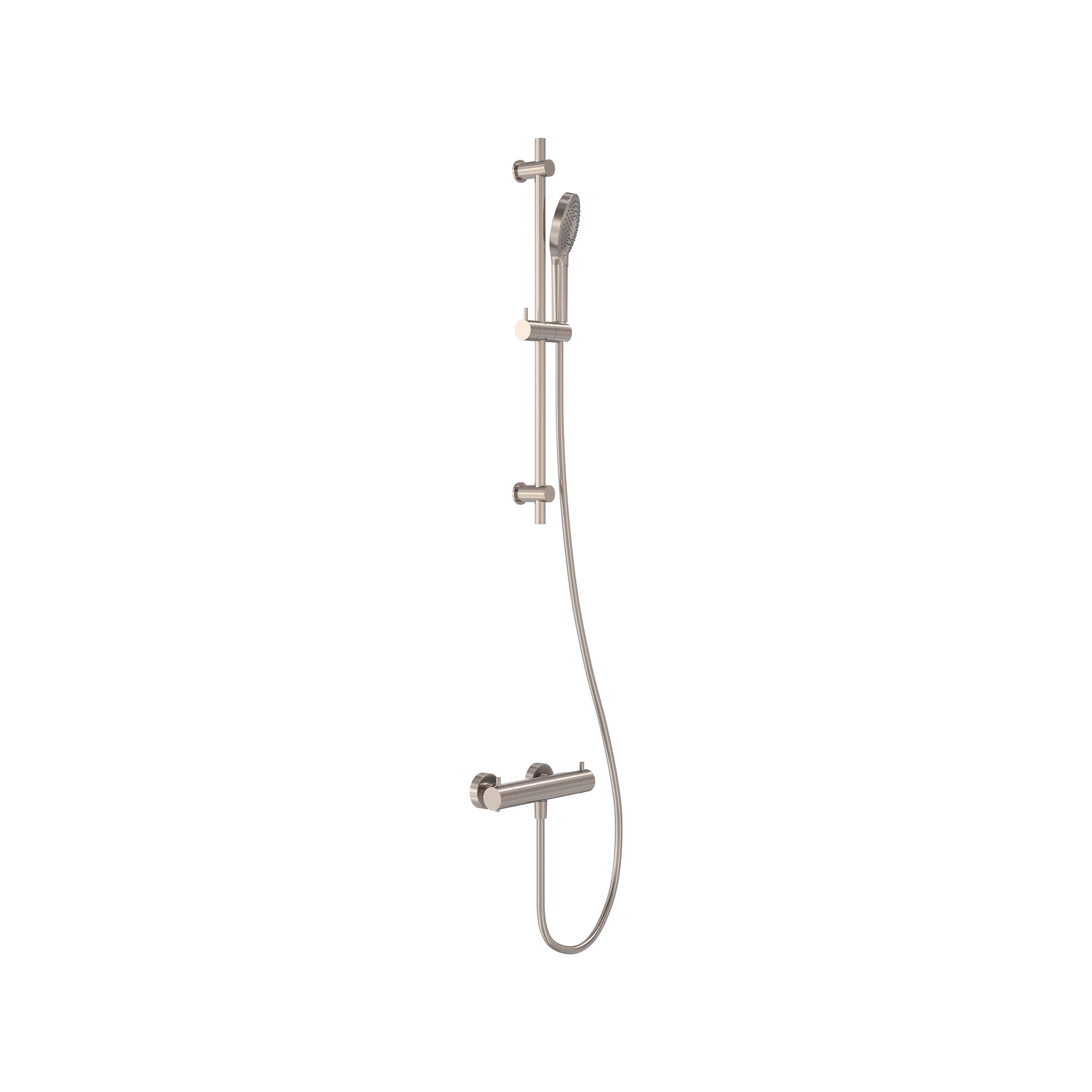 MAY Thermostatisch doucheset opbouw 6801053 Geborsteld nickel PVD