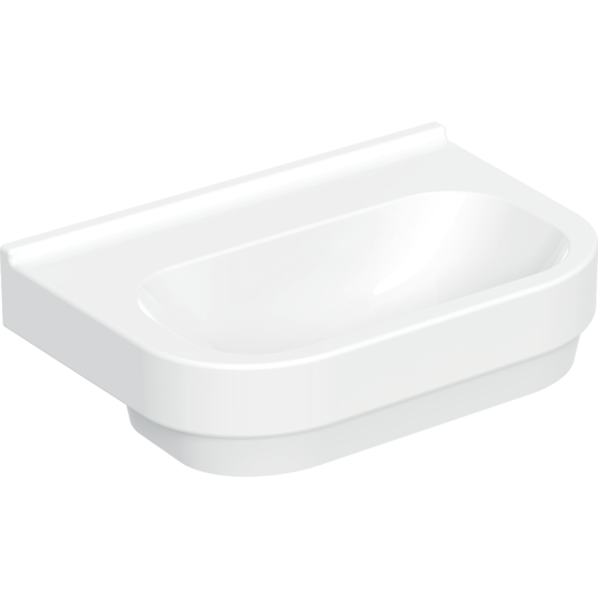 Geberit 300 Basic wastafel compact 60x40cm z.krgt. z.overl. S8301915001G Wit Tect