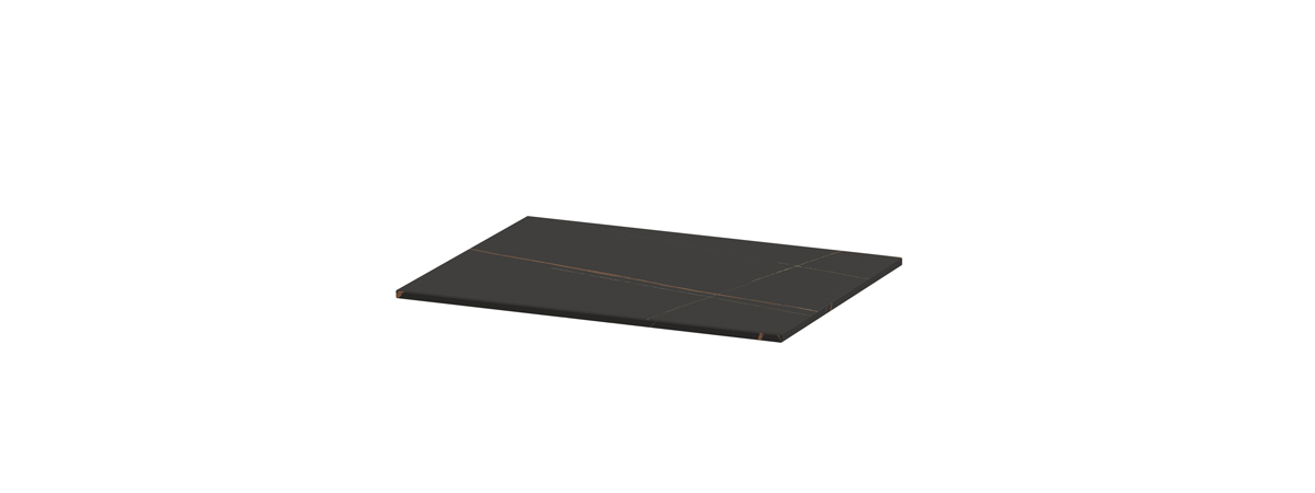INK Afdekplaat van keramische slab zonder uitsparing H10xB600xD450 Lauren black mat / 210202
