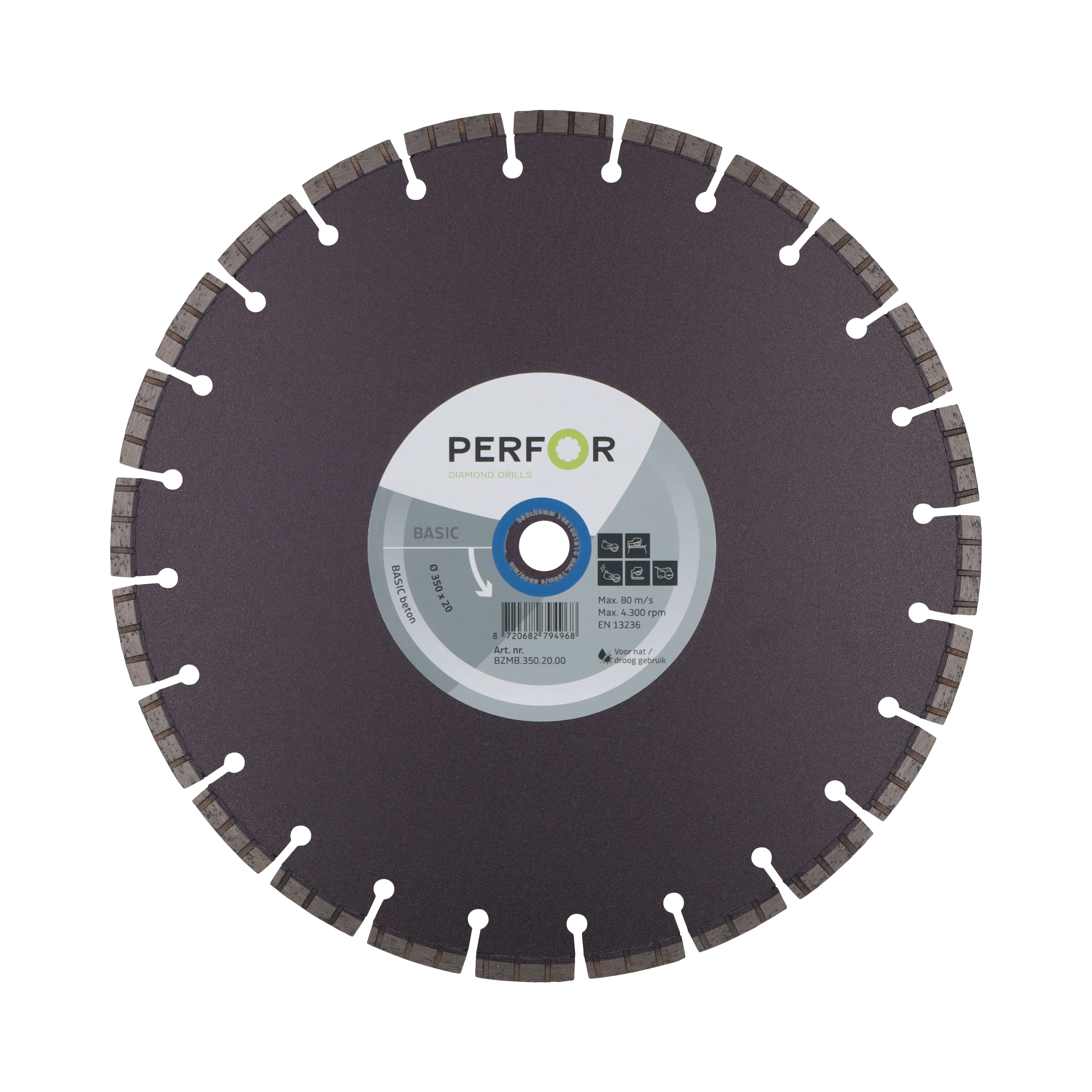 Zaagblad BASIC beton 350 asgat 20 BZMB.350.20.00