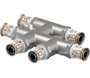 Uponor S-Press Plus kruisfitting zonder isolatiebox 16mm/16mm/16mm  (1070685) (1)