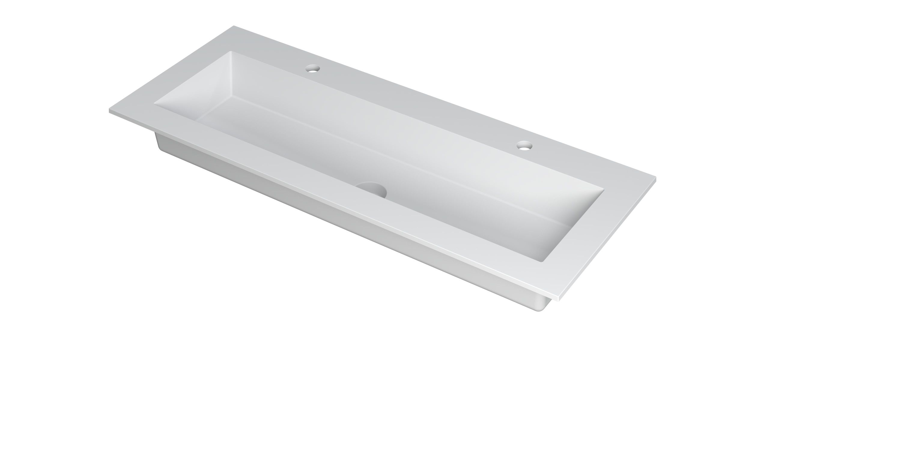 INK Kraft wastafel enkele bak 2 krgtn 3417271 m. wit H10xB1200xD450